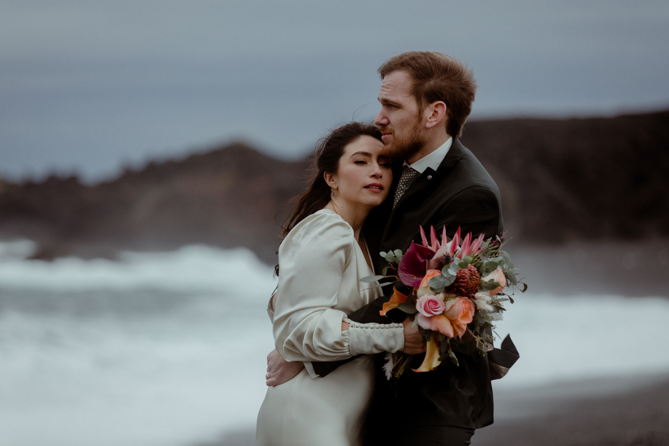 Elopement at Snaefellsnes Iceland | Wedding photos with Icelandic horses. Iceland elopement photographer & videographer