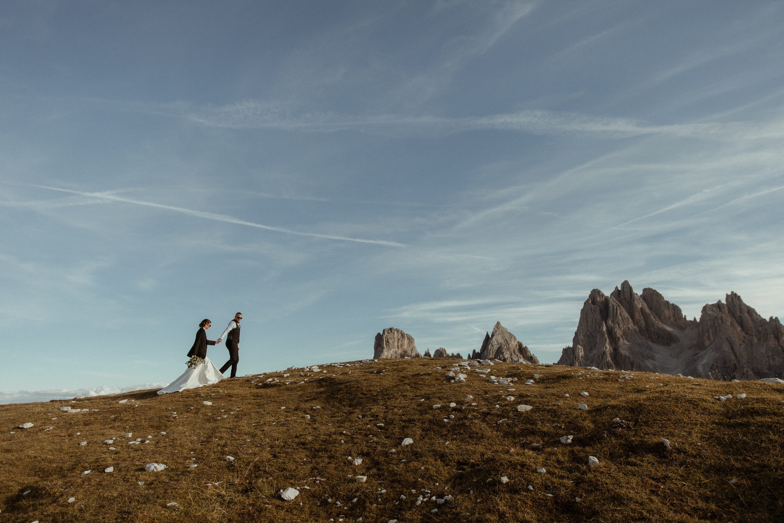 Sunrise Dolomites Elopement. Iceland elopement photographer & videographer