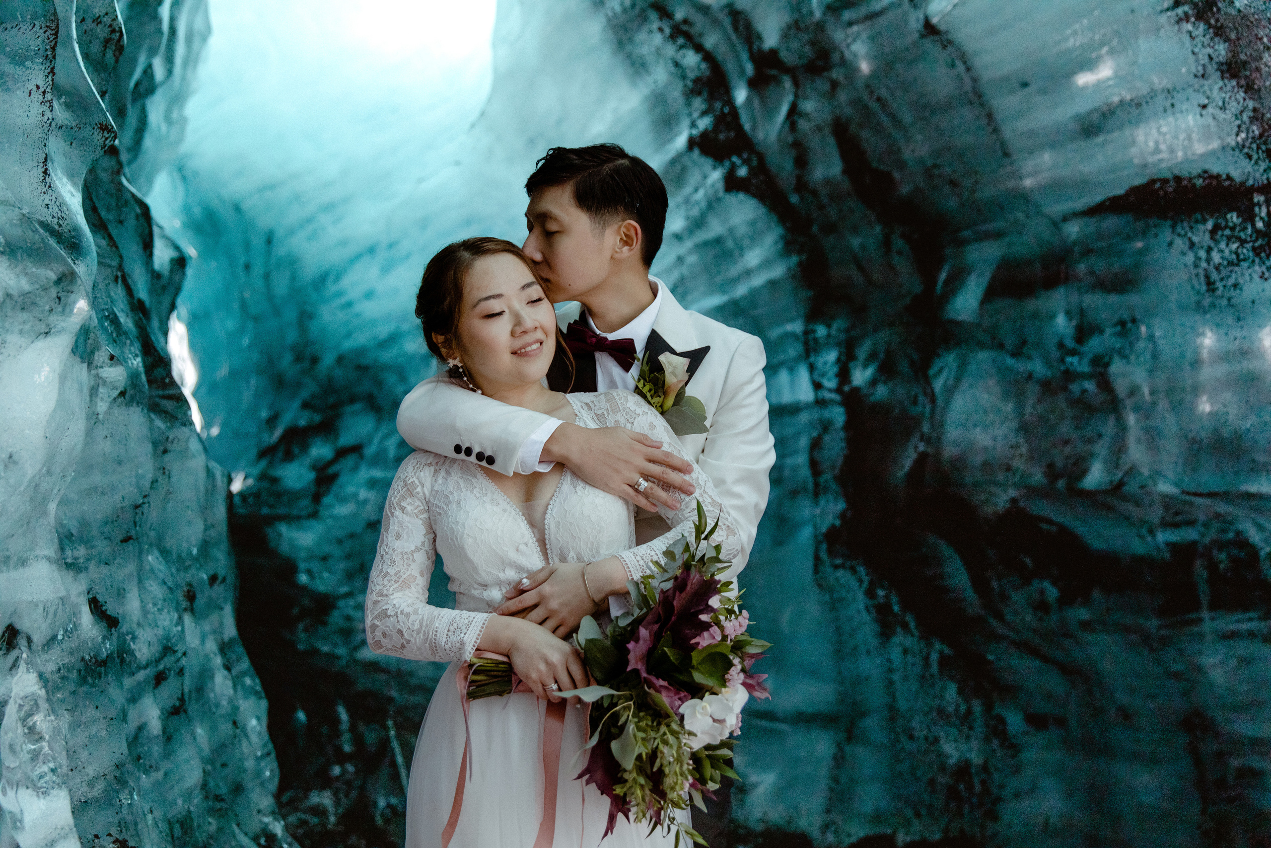 Adventure Ice Cave Elopement in Iceland. Iceland elopement photographer & videographer