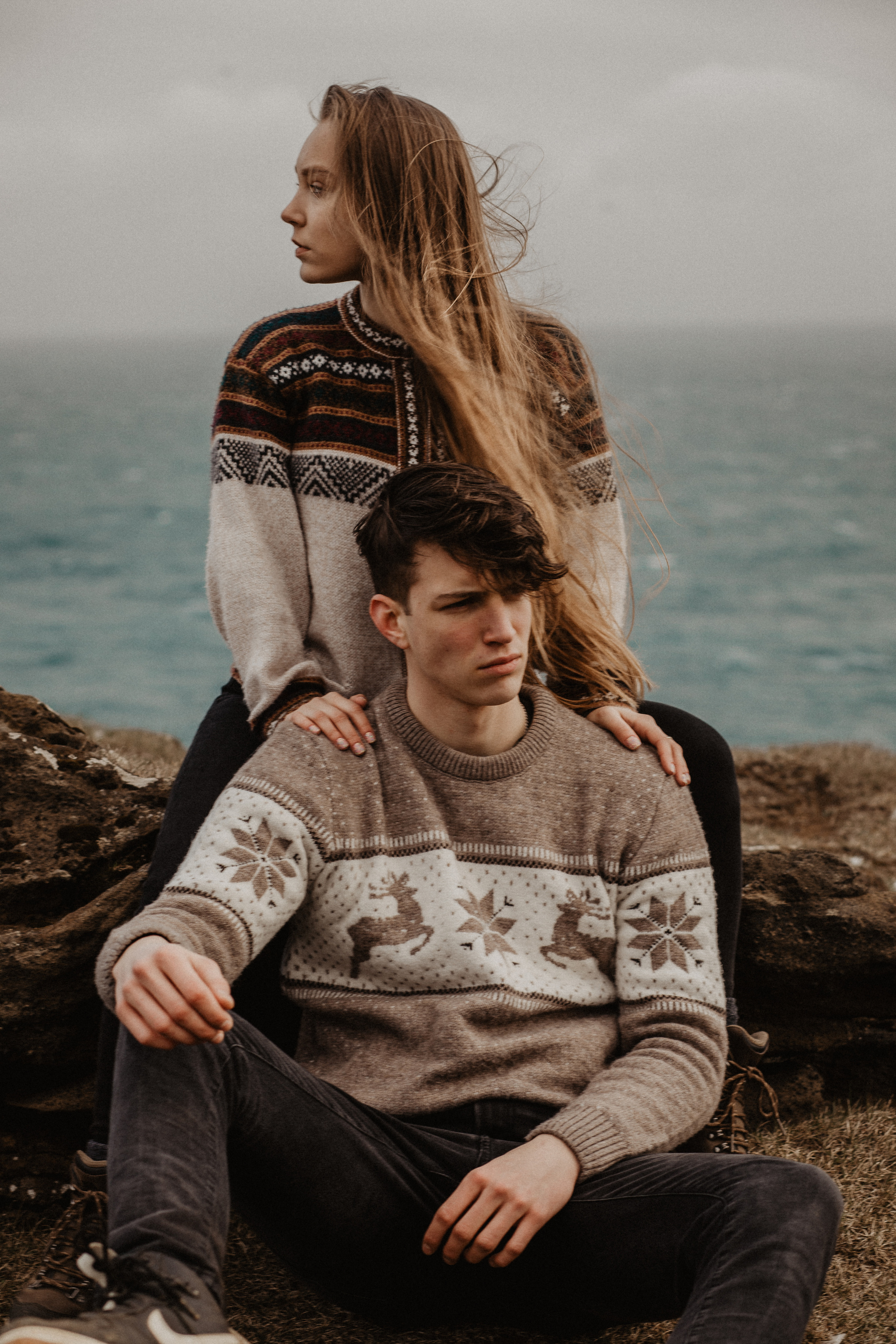 Couple photoshoot in front of volcano eruption in Iceland. Iceland elopement photographer & videographer