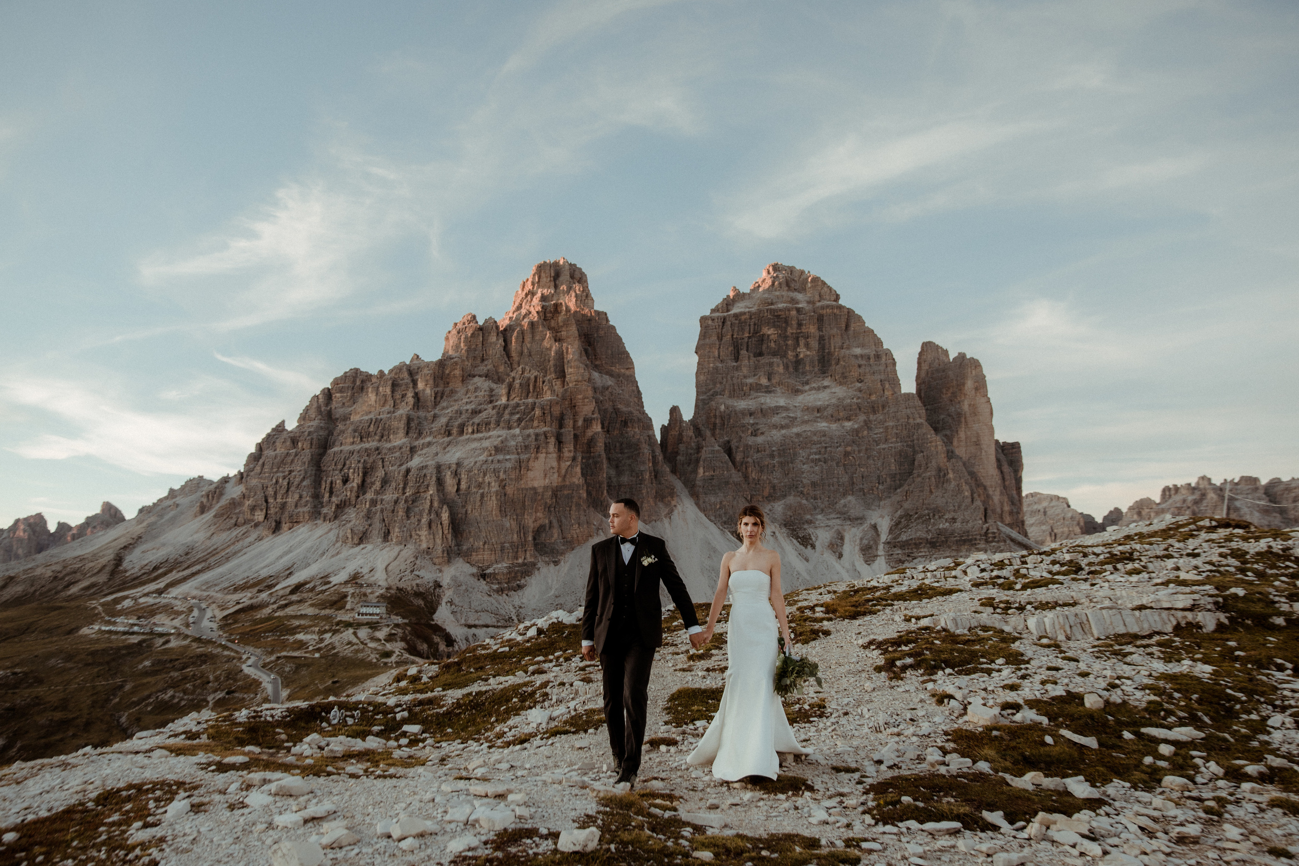 Sunrise Dolomites Elopement. Iceland elopement photographer & videographer