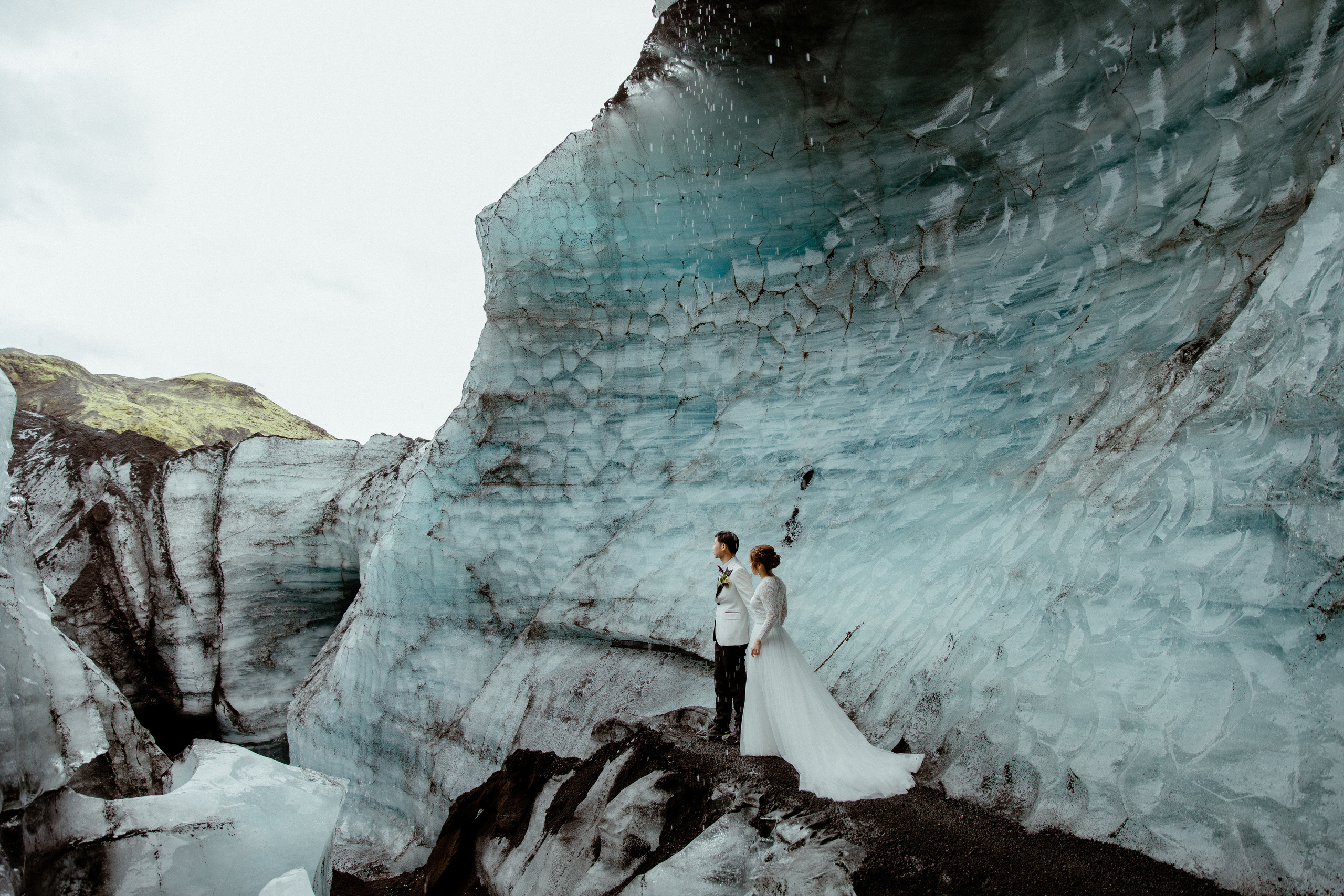 Adventure Ice Cave Elopement in Iceland. Iceland elopement photographer & videographer
