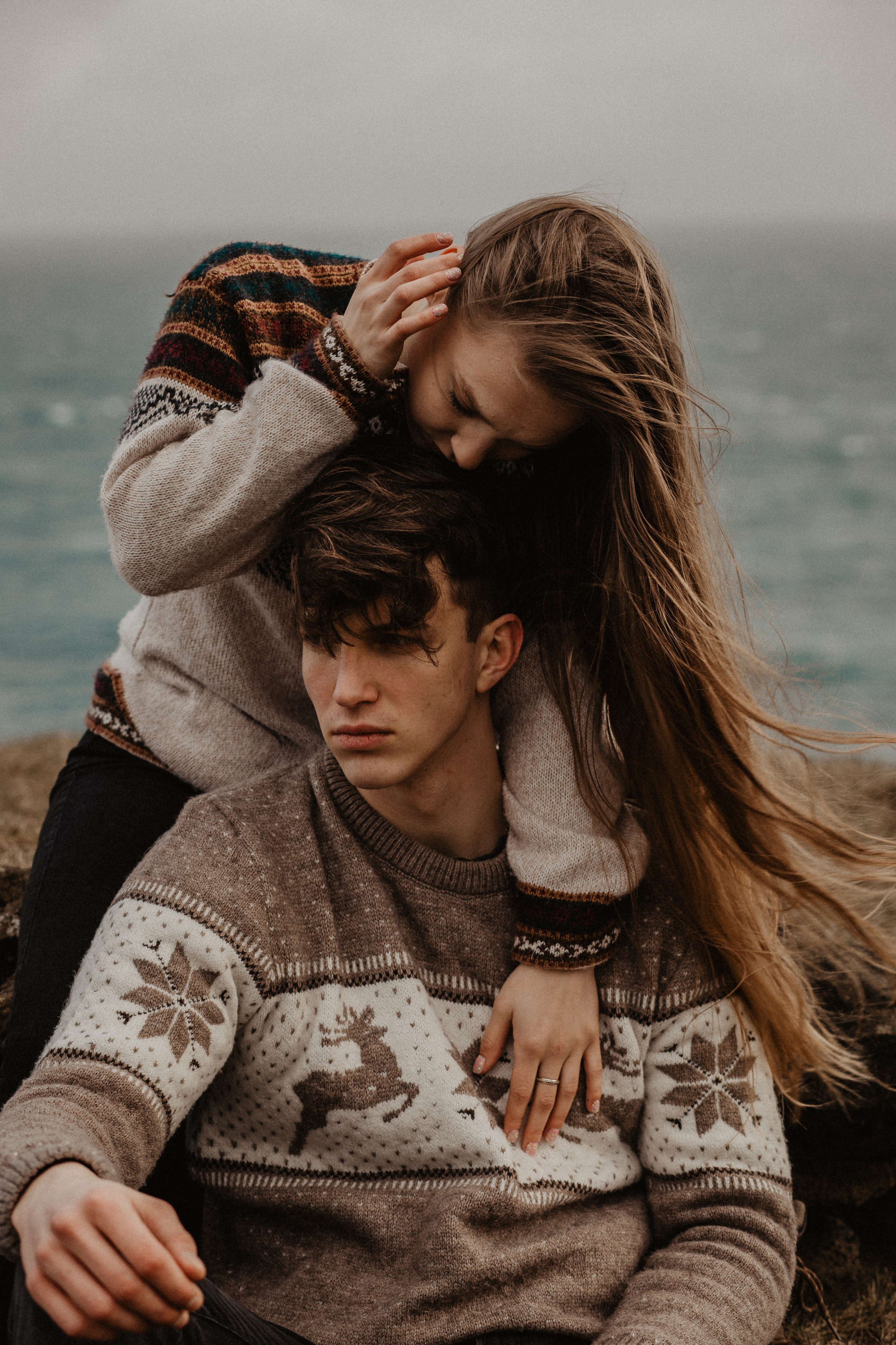 Couple photoshoot in front of volcano eruption in Iceland. Iceland elopement photographer & videographer