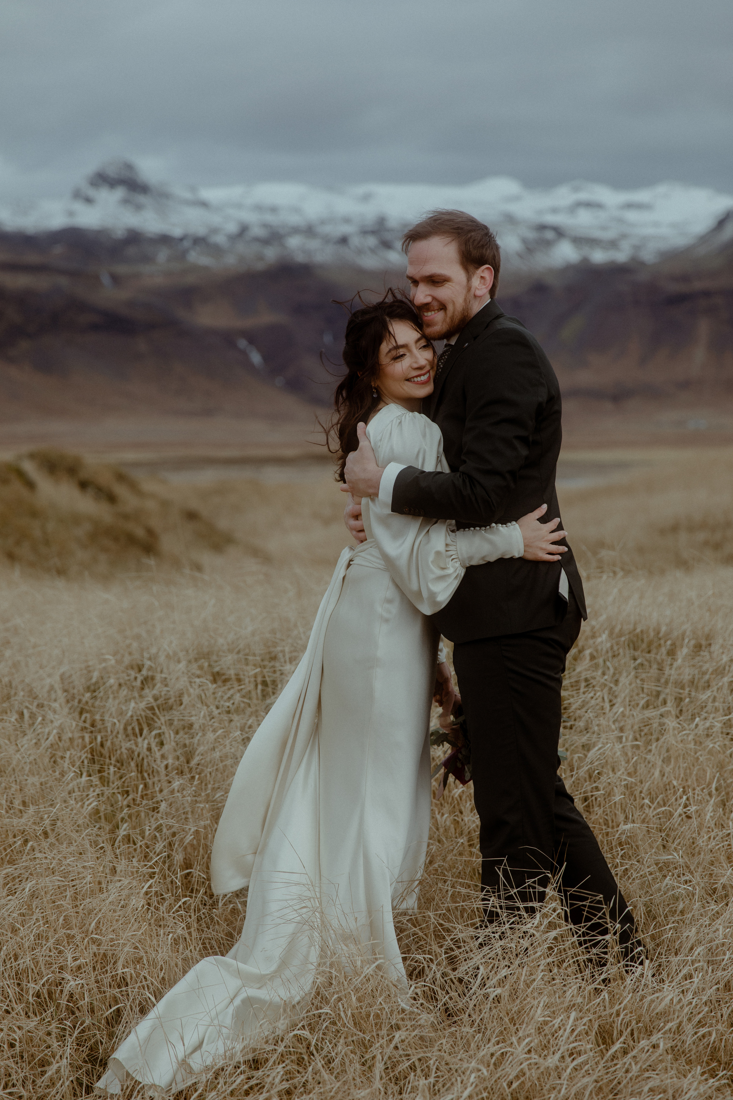Elopement at Snaefellsnes Iceland | Wedding photos with Icelandic horses. Iceland elopement photographer & videographer