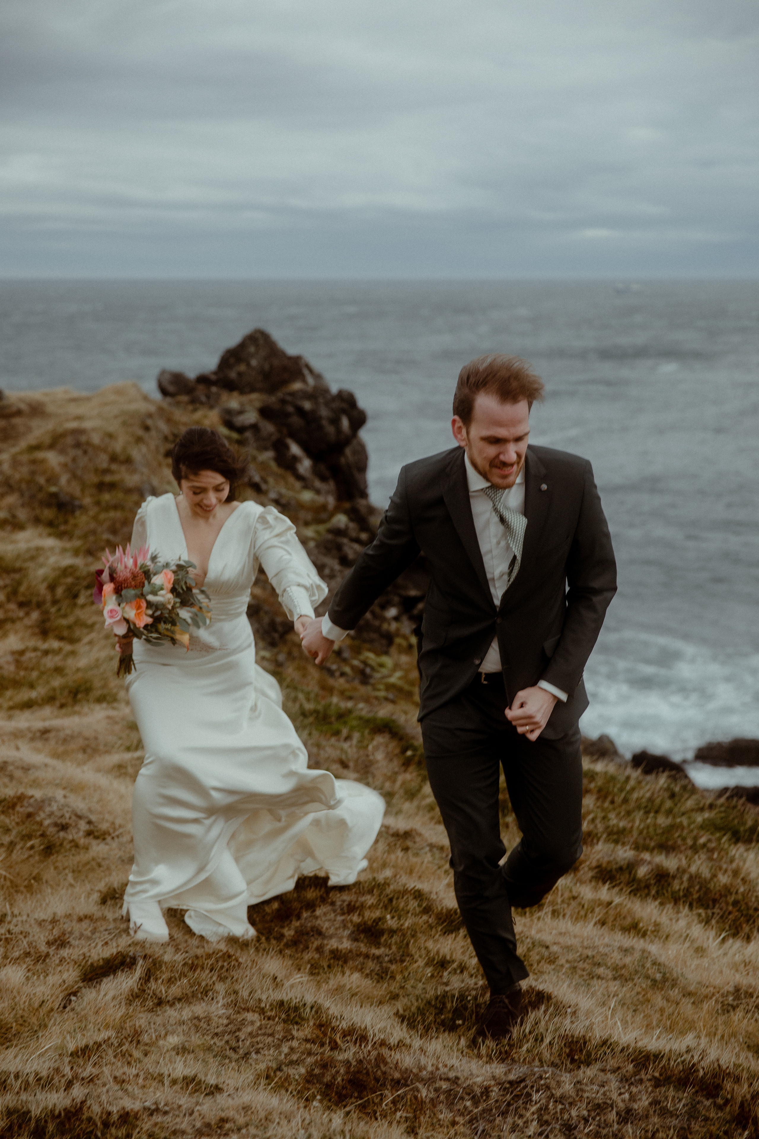 Elopement at Snaefellsnes Iceland | Wedding photos with Icelandic horses. Iceland elopement photographer & videographer