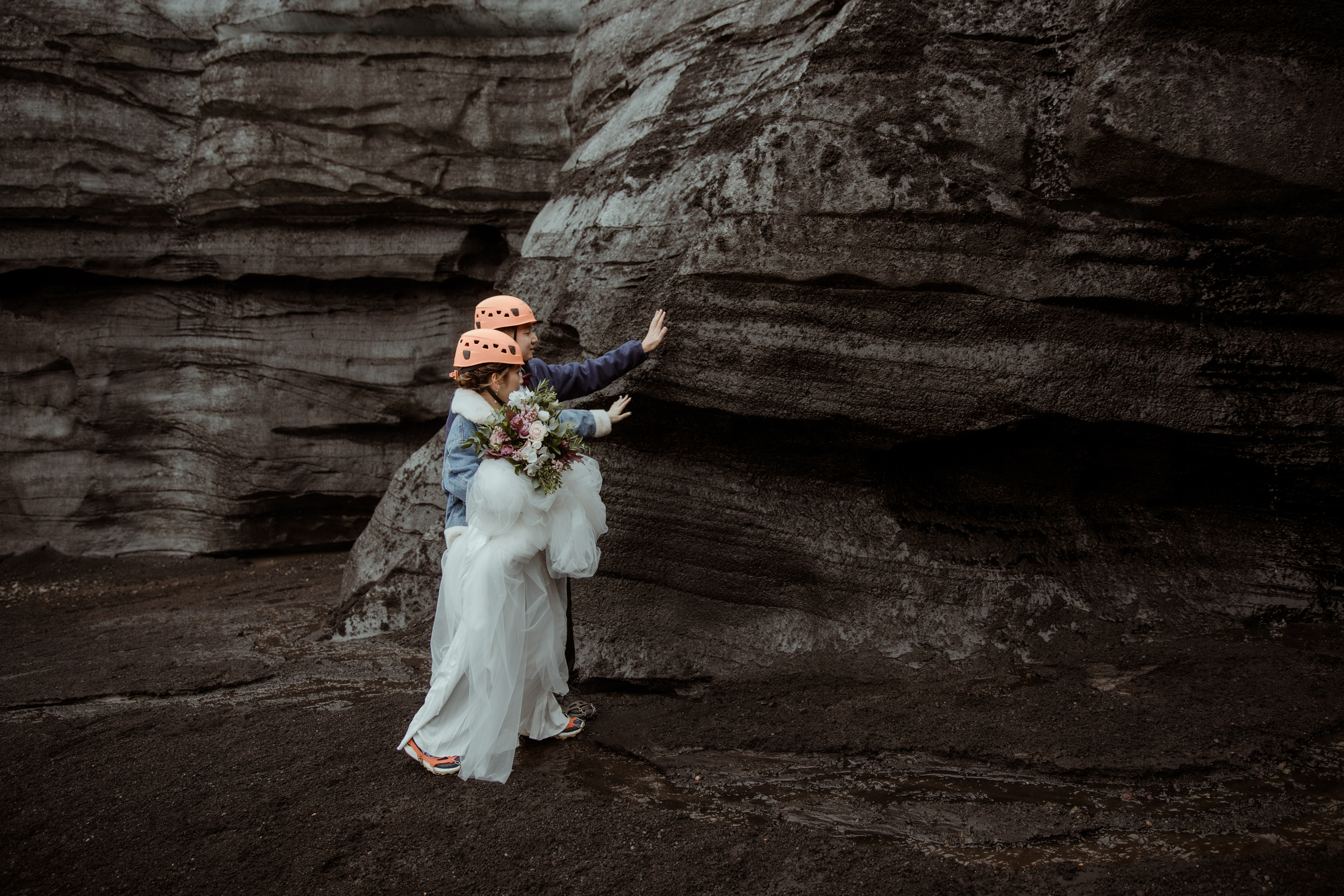 Adventure Ice Cave Elopement in Iceland. Iceland elopement photographer & videographer