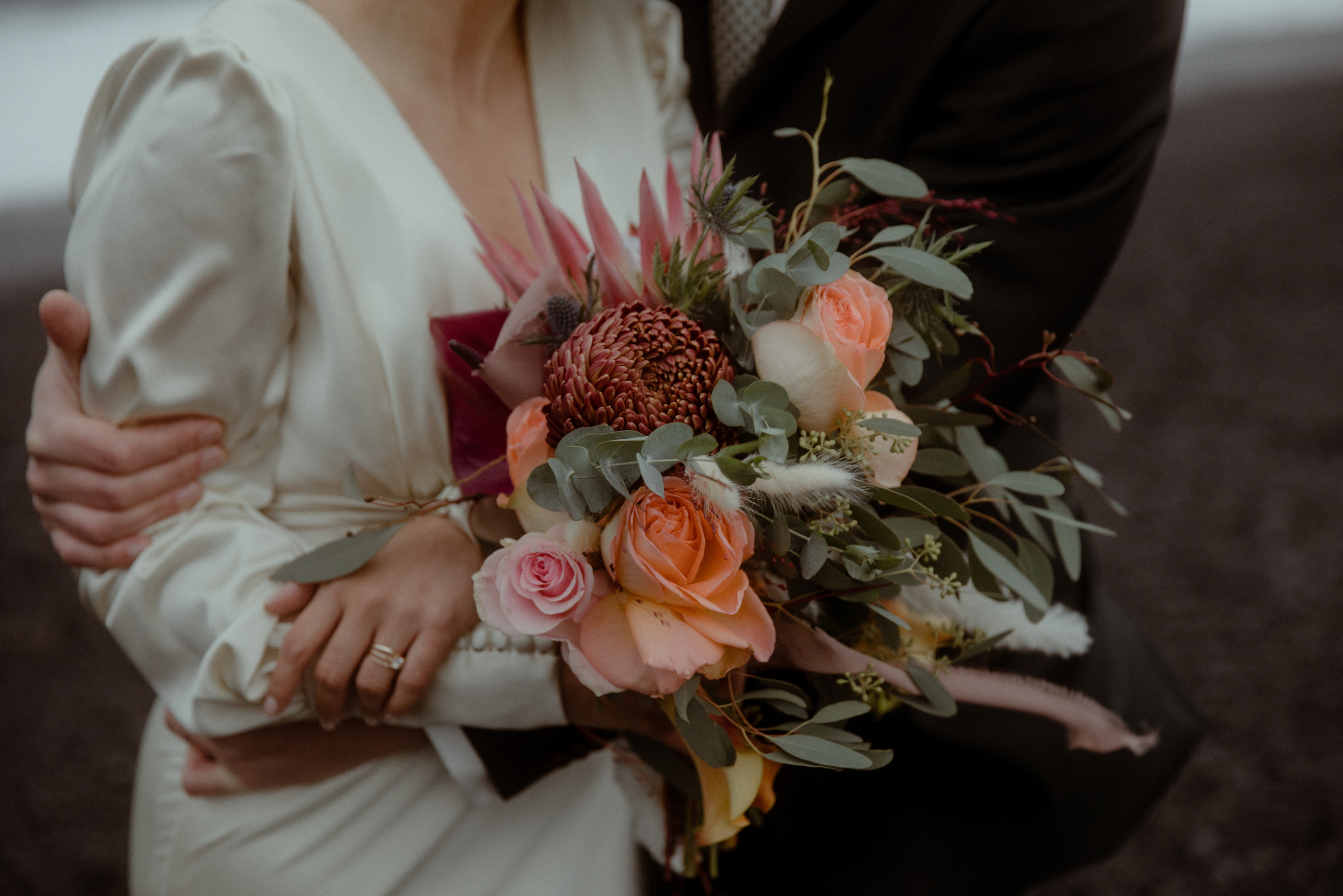 Elopement at Snaefellsnes Iceland | Wedding photos with Icelandic horses. Iceland elopement photographer & videographer
