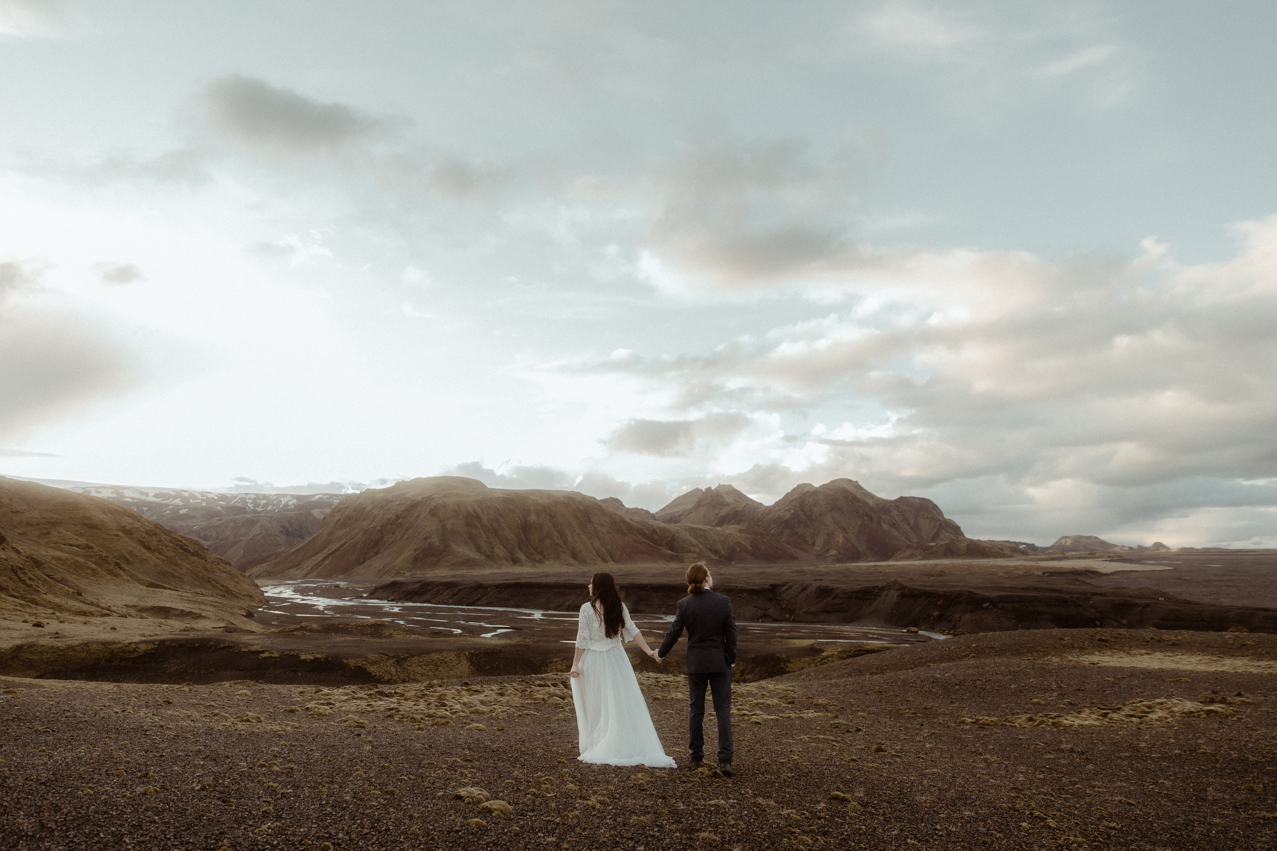Hiking Iceland Elopement. Iceland elopement photographer & videographer