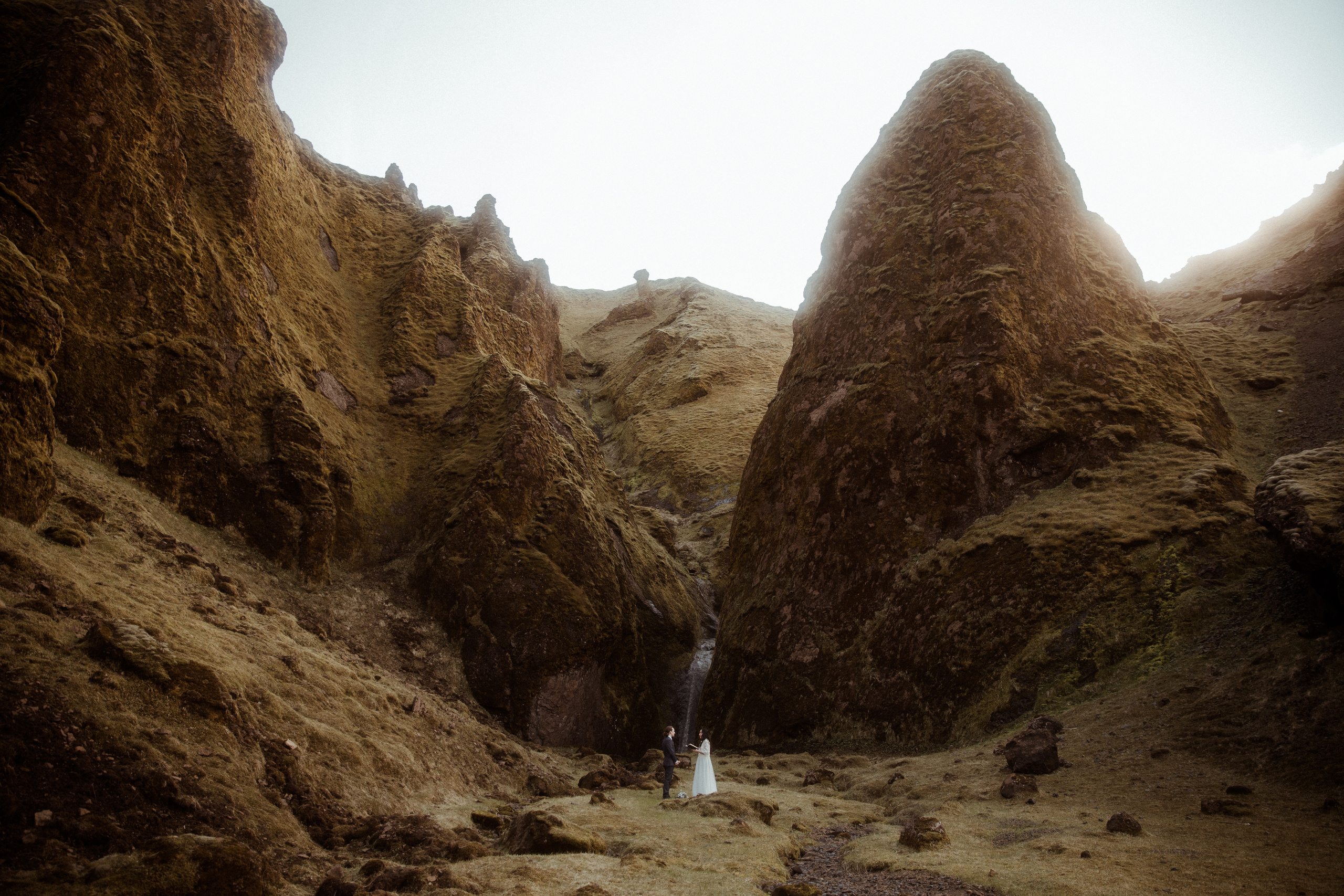 Hiking Iceland Elopement. Iceland elopement photographer & videographer