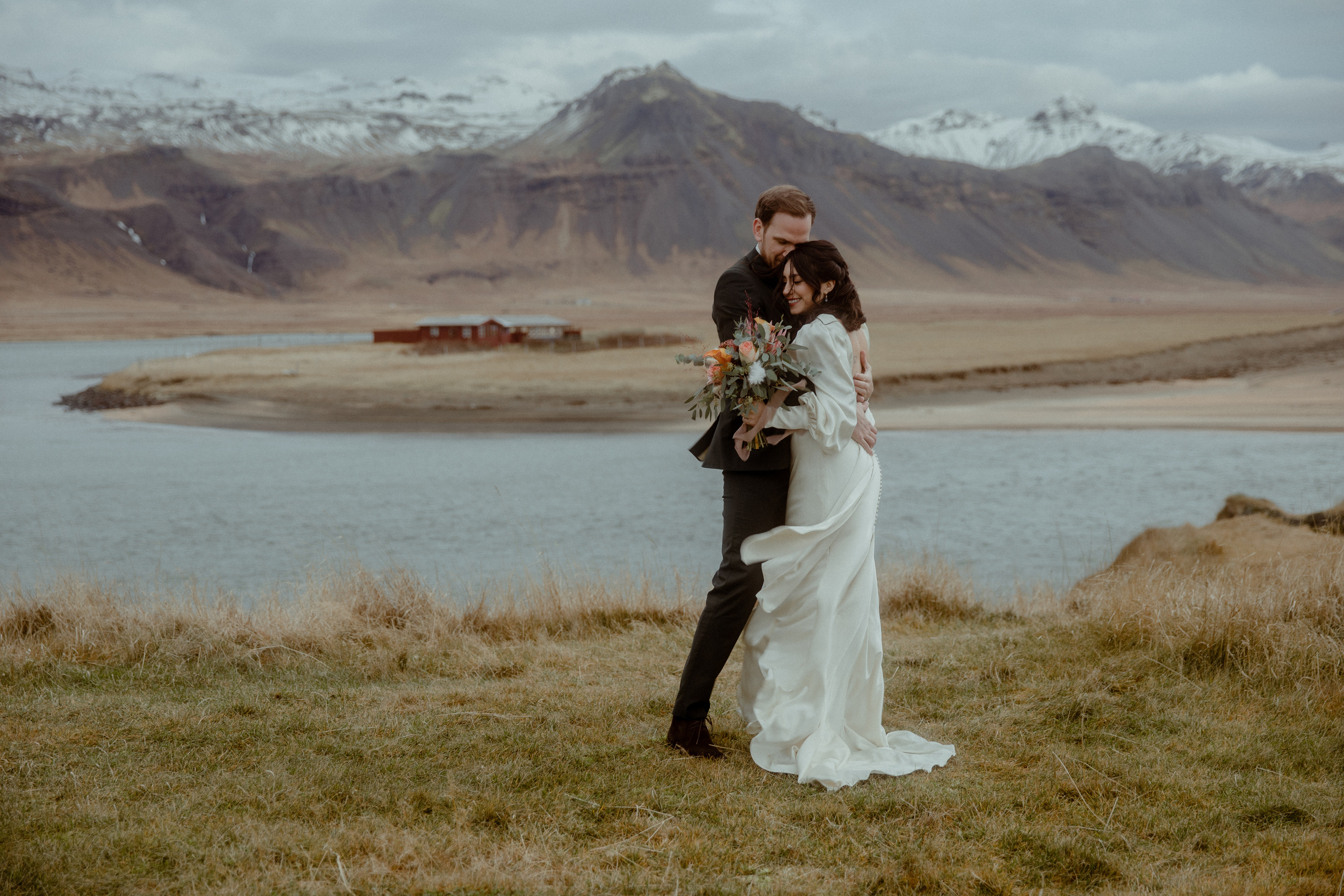 Elopement at Snaefellsnes Iceland | Wedding photos with Icelandic horses. Iceland elopement photographer & videographer