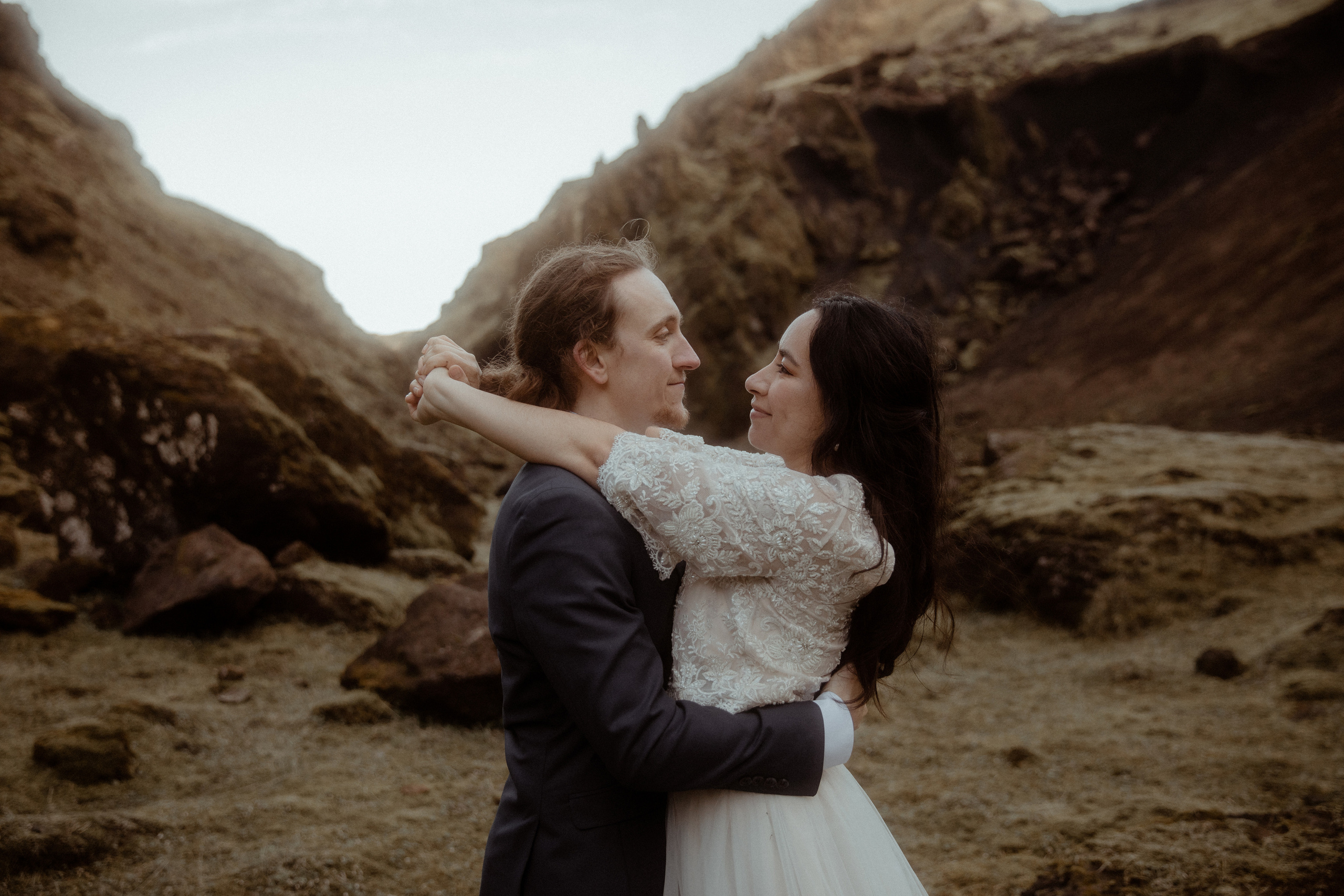 Hiking Iceland Elopement. Iceland elopement photographer & videographer