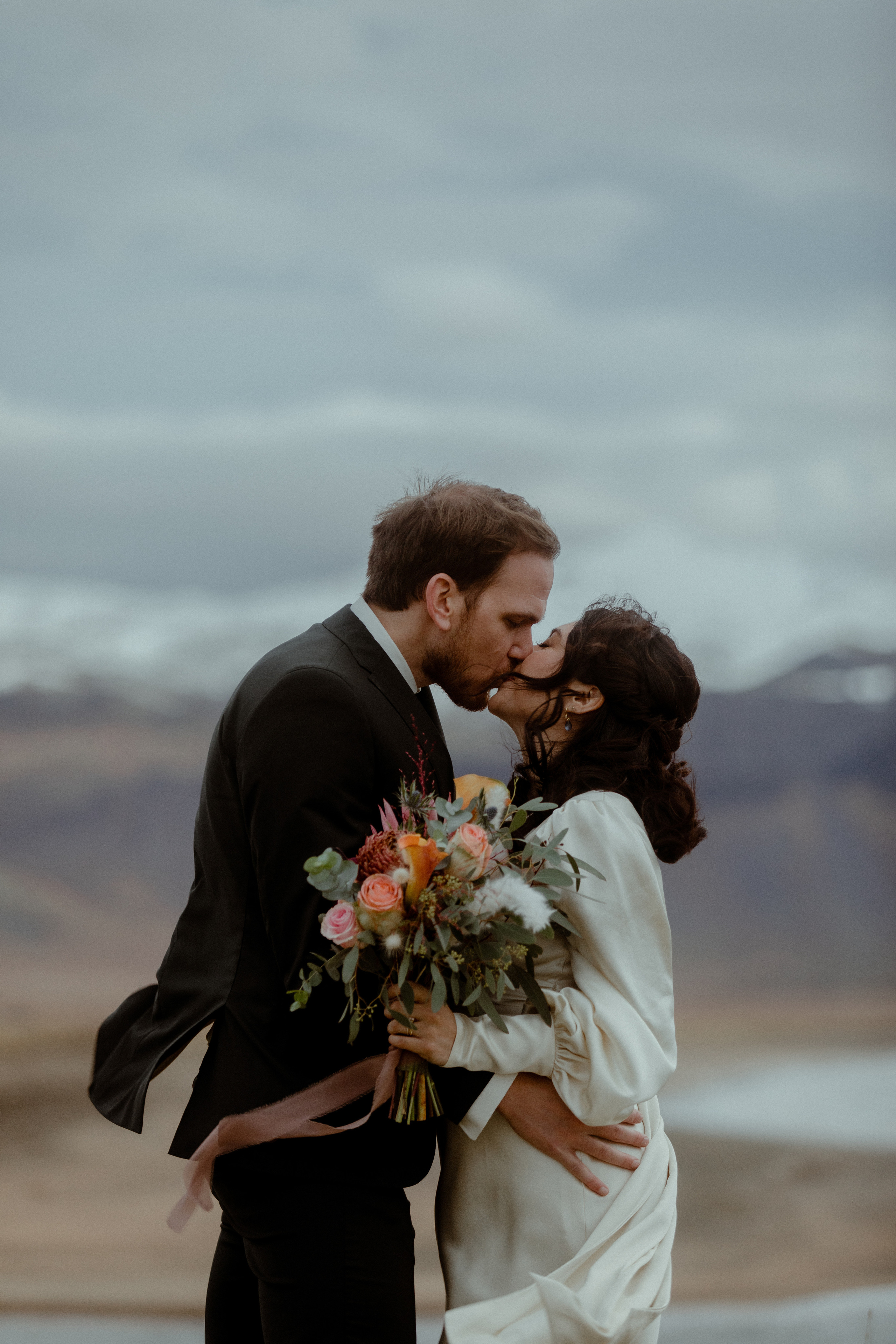 Elopement at Snaefellsnes Iceland | Wedding photos with Icelandic horses. Iceland elopement photographer & videographer