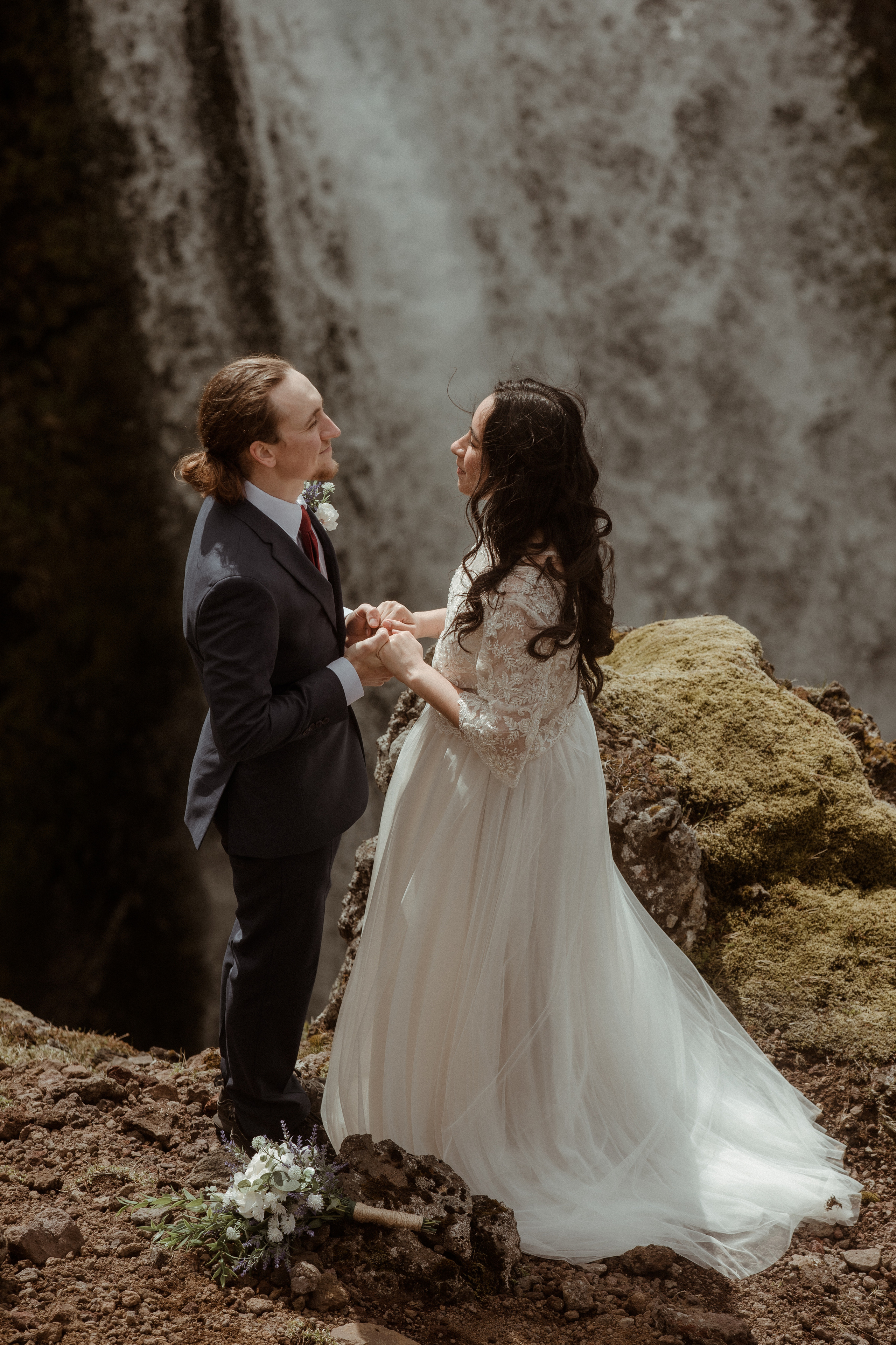 Hiking Iceland Elopement. Iceland elopement photographer & videographer