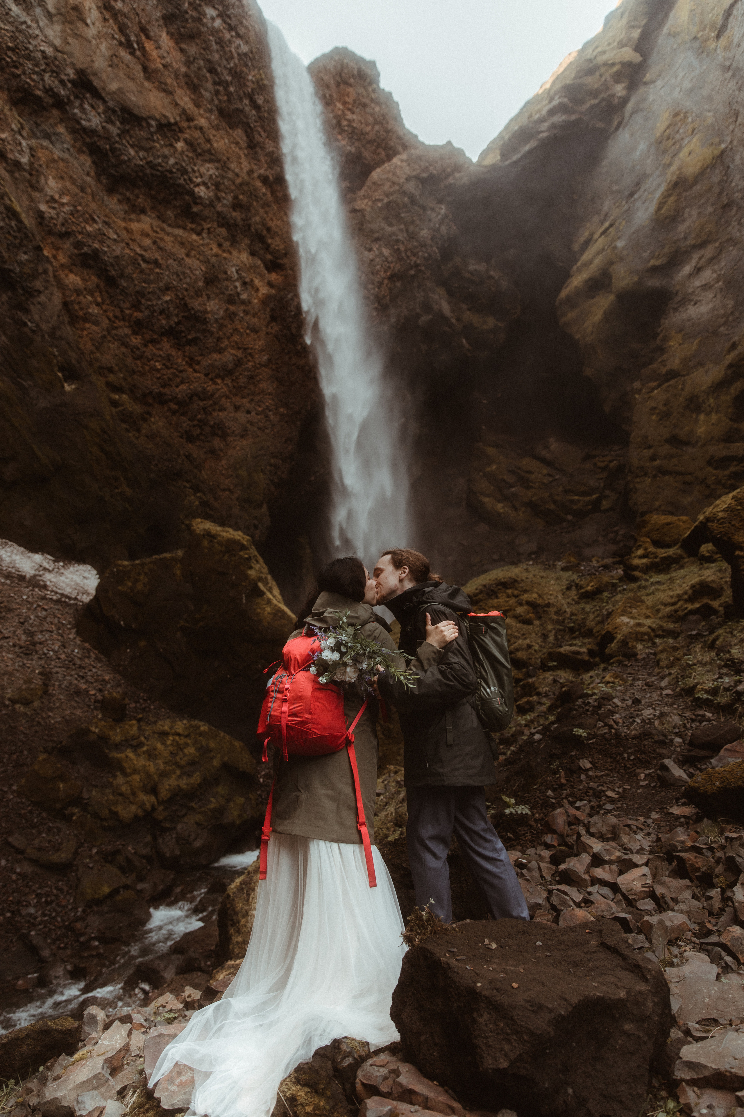 Hiking Iceland Elopement. Iceland elopement photographer & videographer