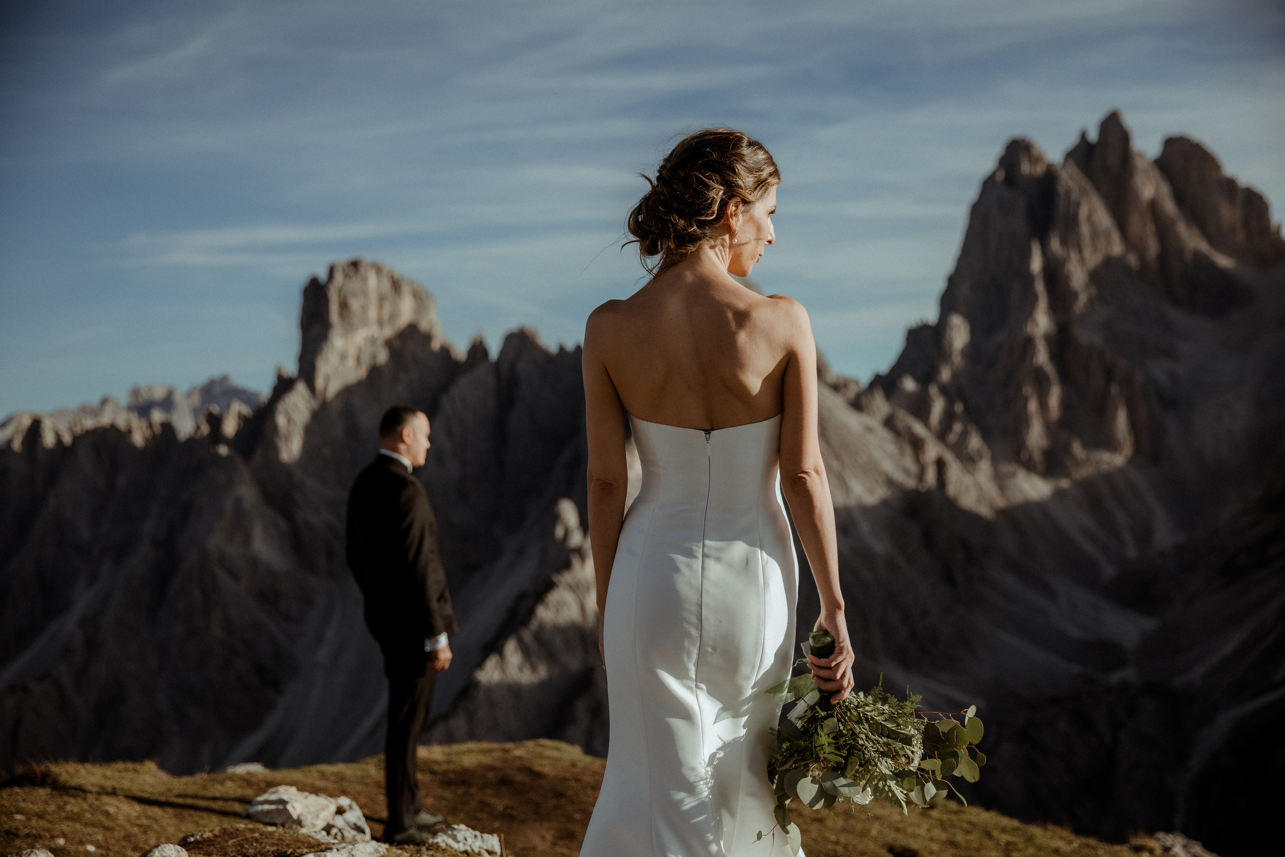 Sunrise Dolomites Elopement. Iceland elopement photographer & videographer