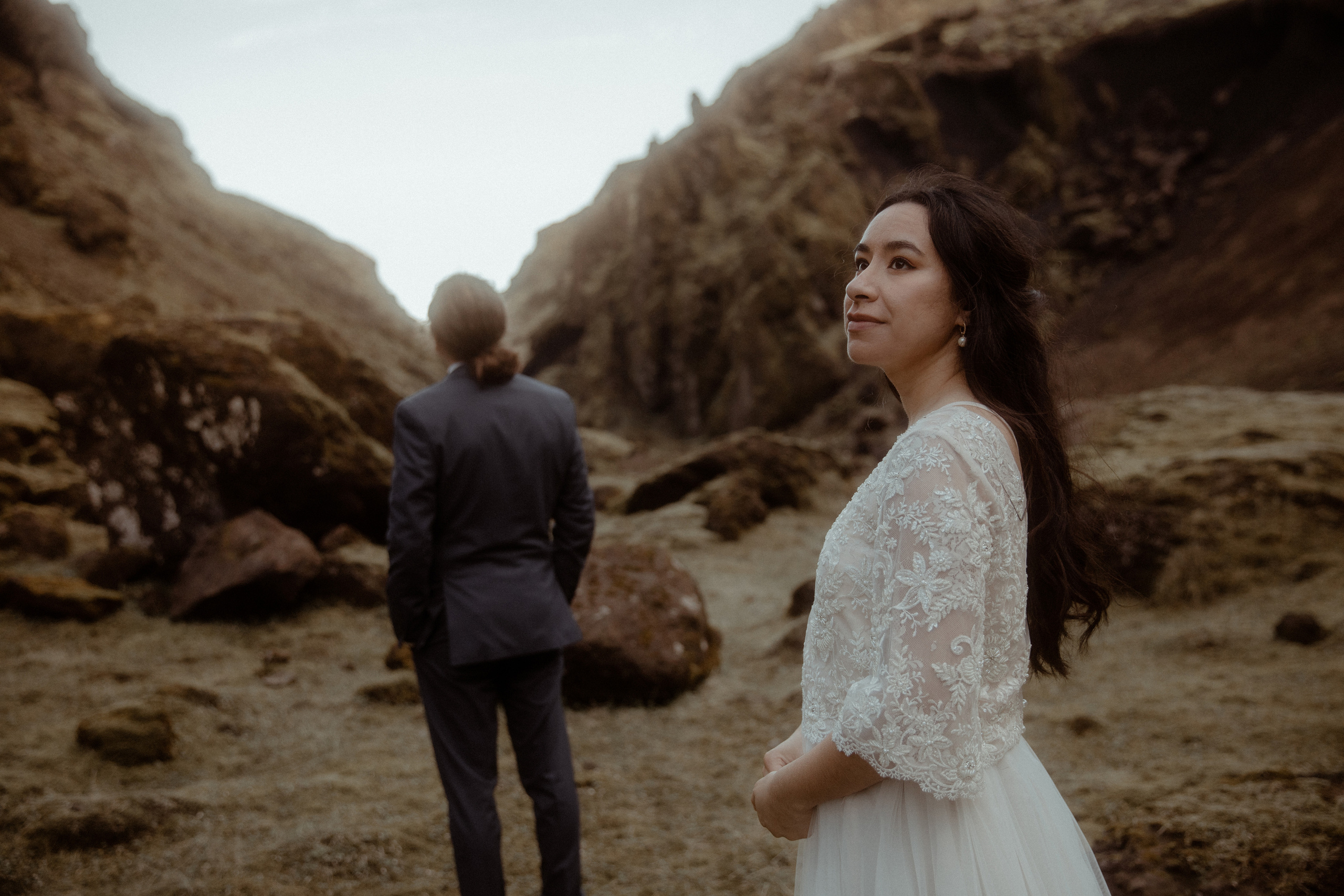 Hiking Iceland Elopement. Iceland elopement photographer & videographer