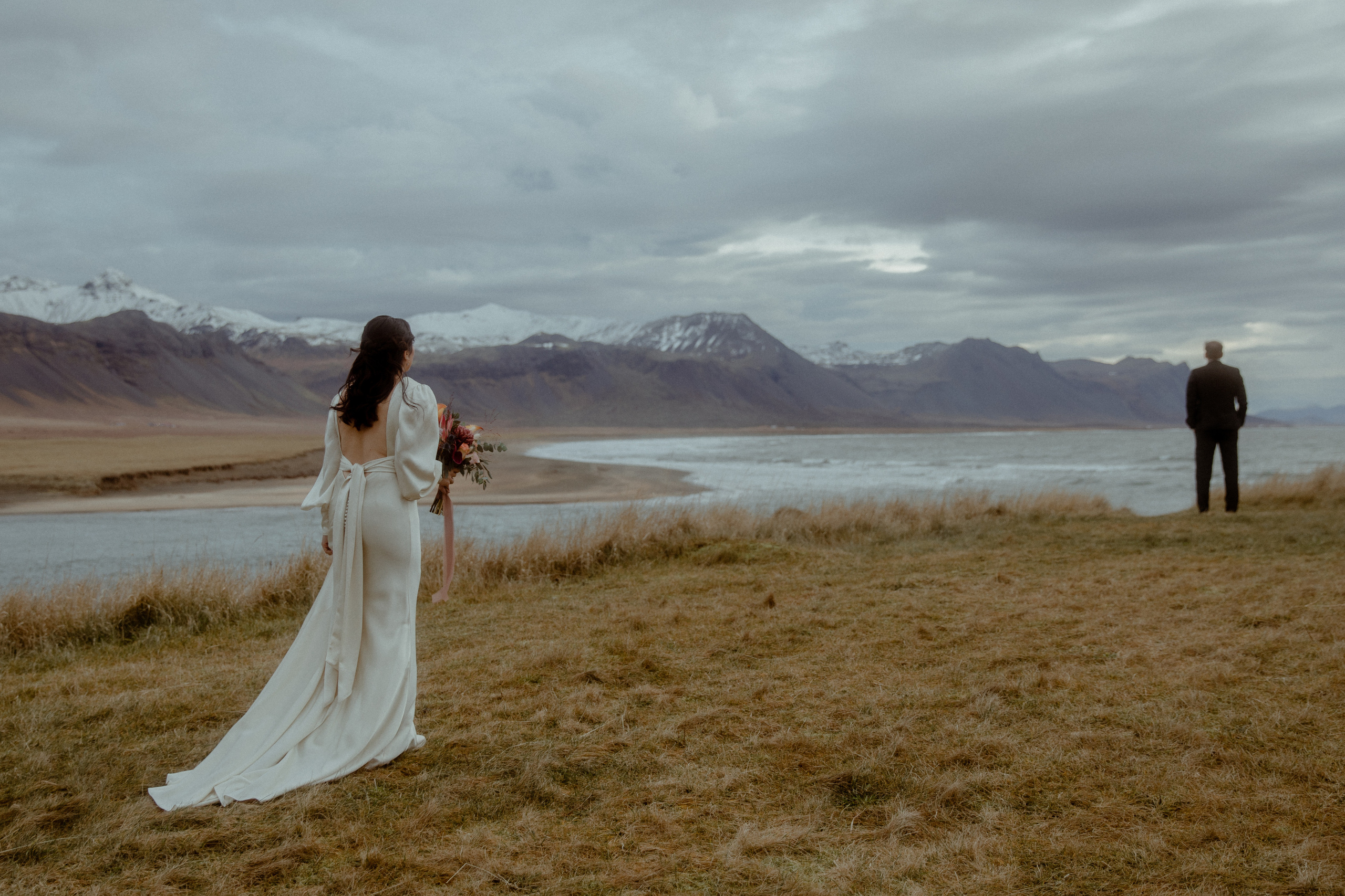 Elopement at Snaefellsnes Iceland | Wedding photos with Icelandic horses. Iceland elopement photographer & videographer