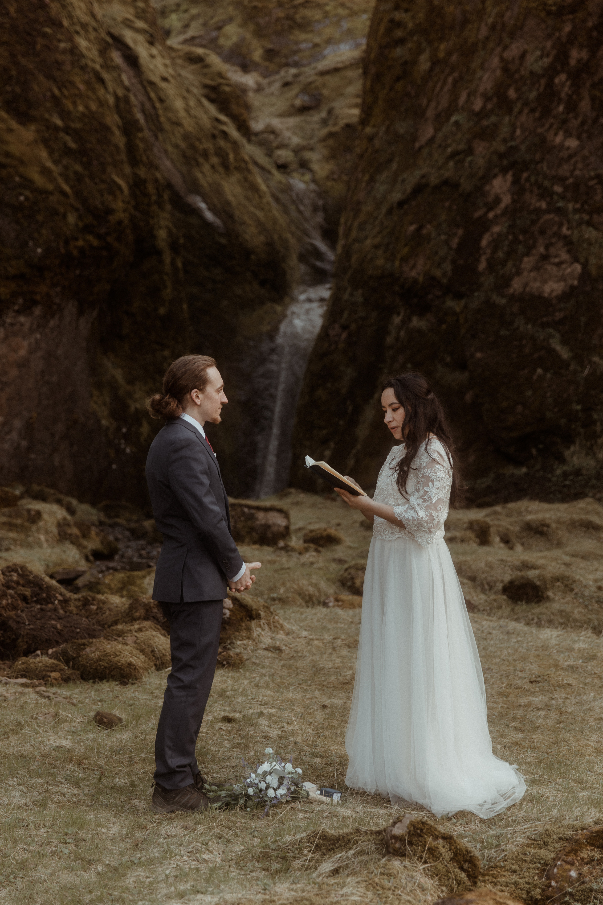 Hiking Iceland Elopement. Iceland elopement photographer & videographer