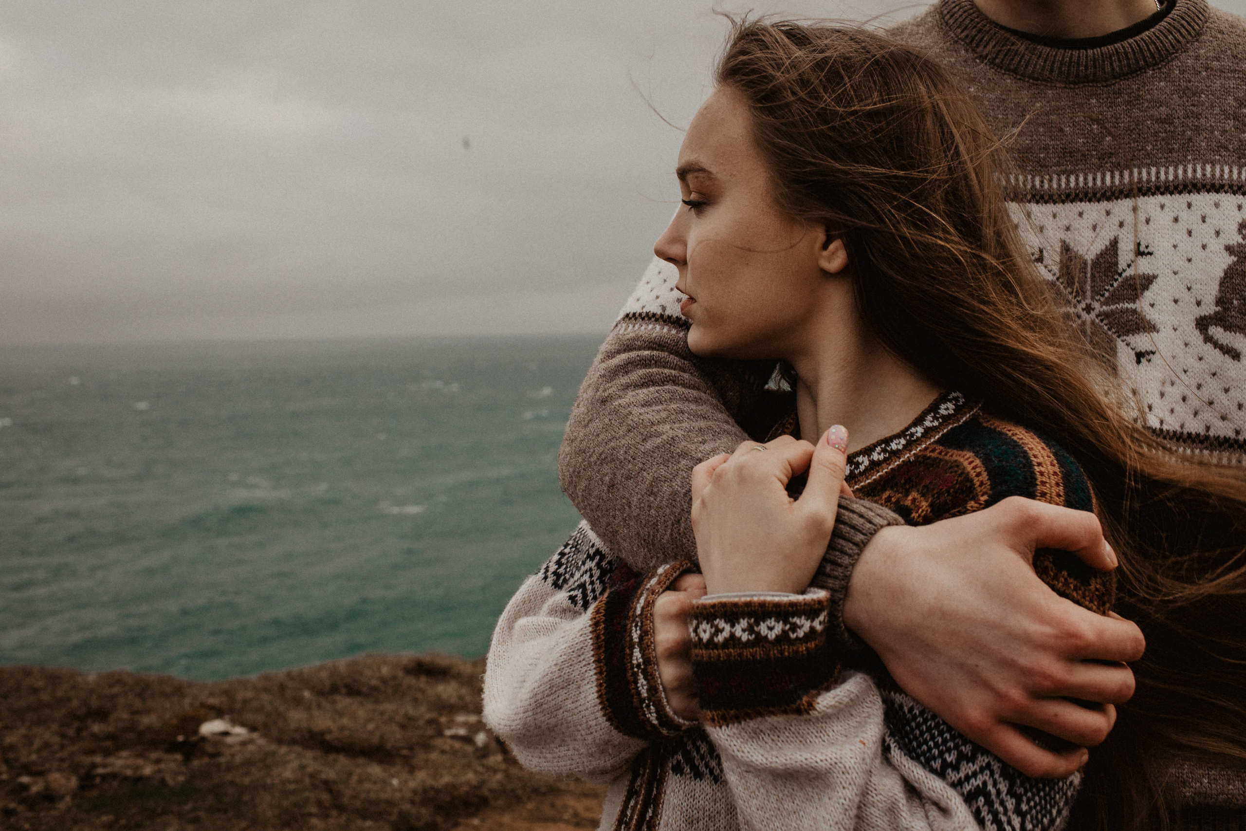 Couple photoshoot in front of volcano eruption in Iceland. Iceland elopement photographer & videographer