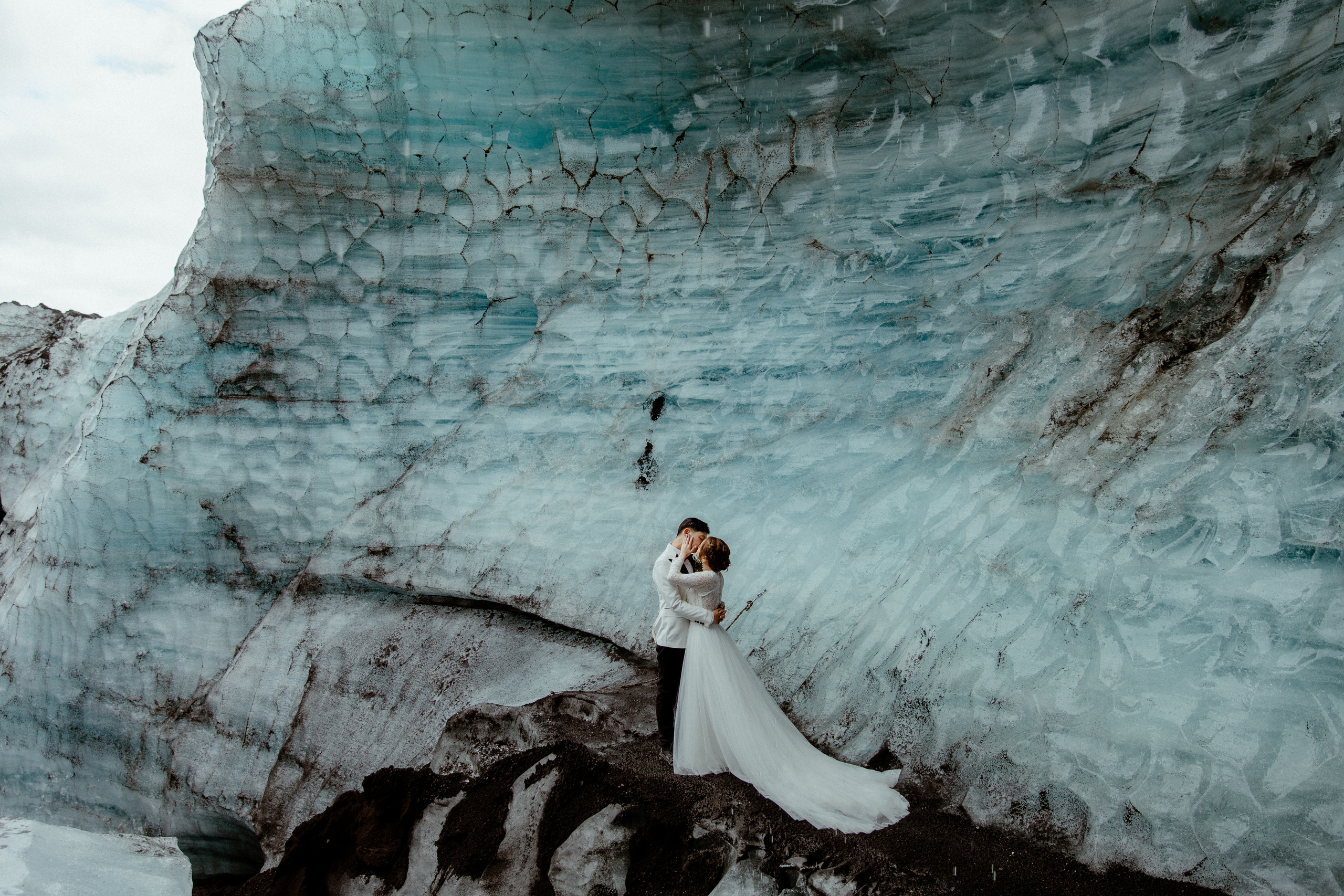 Adventure Ice Cave Elopement in Iceland. Iceland elopement photographer & videographer