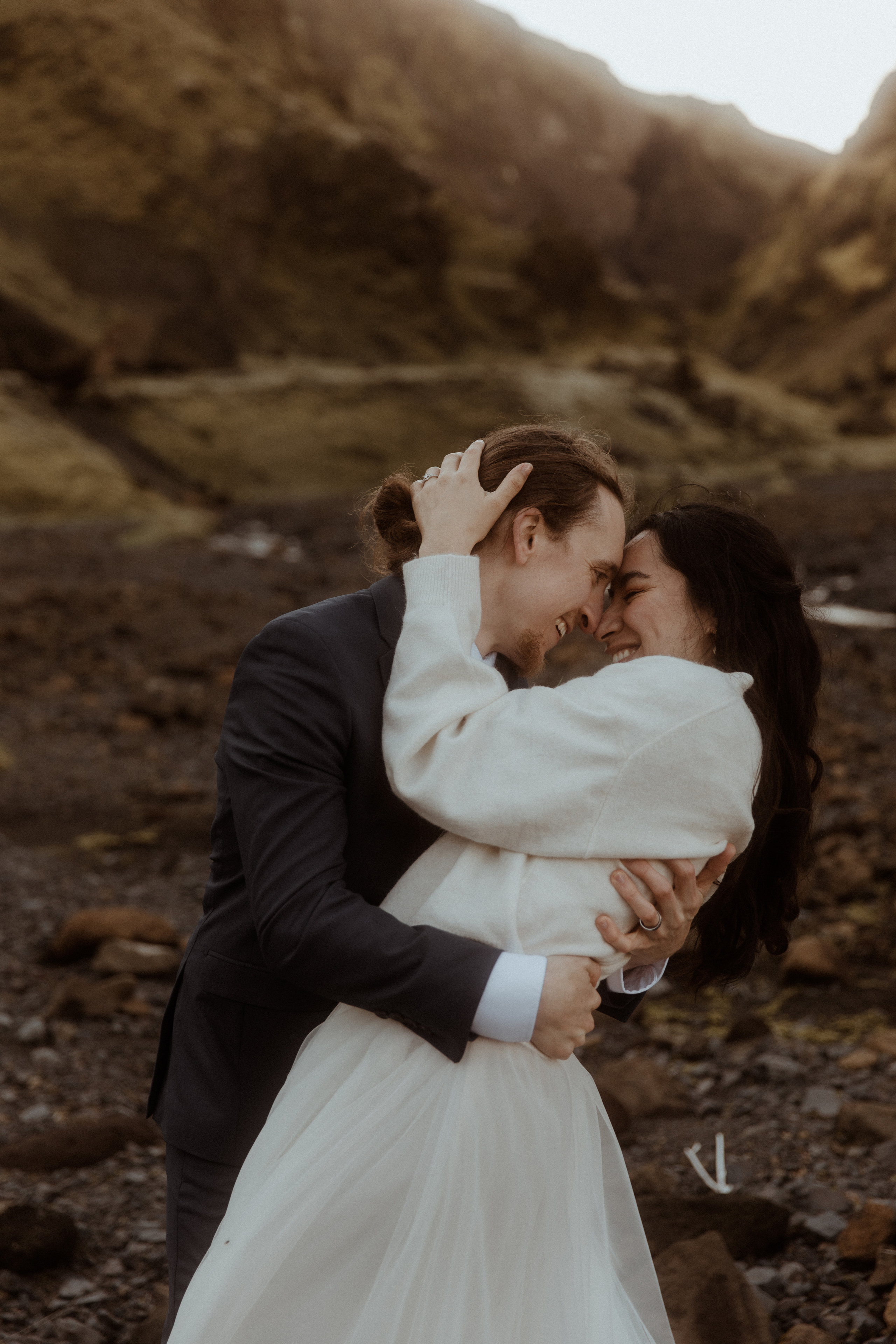 Hiking Iceland Elopement. Iceland elopement photographer & videographer