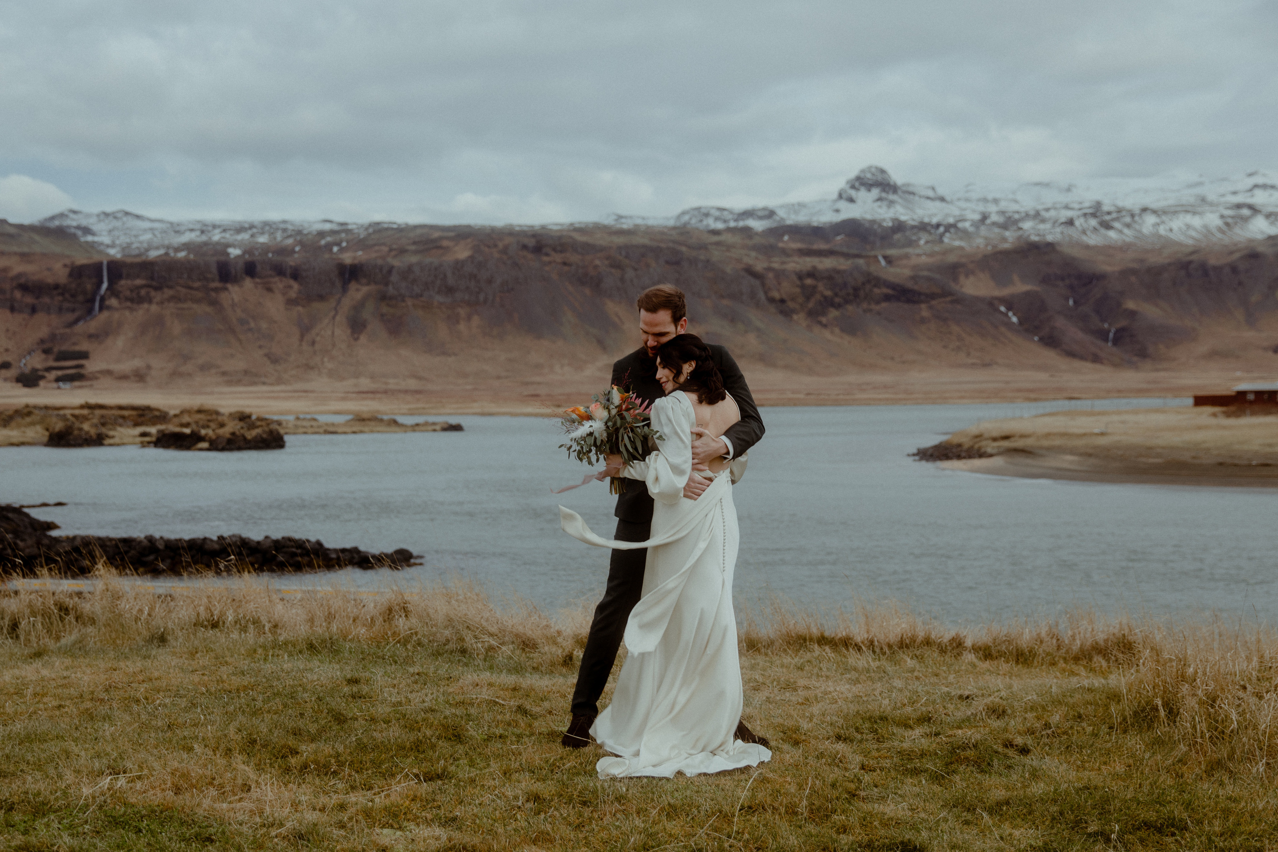 Elopement at Snaefellsnes Iceland | Wedding photos with Icelandic horses. Iceland elopement photographer & videographer