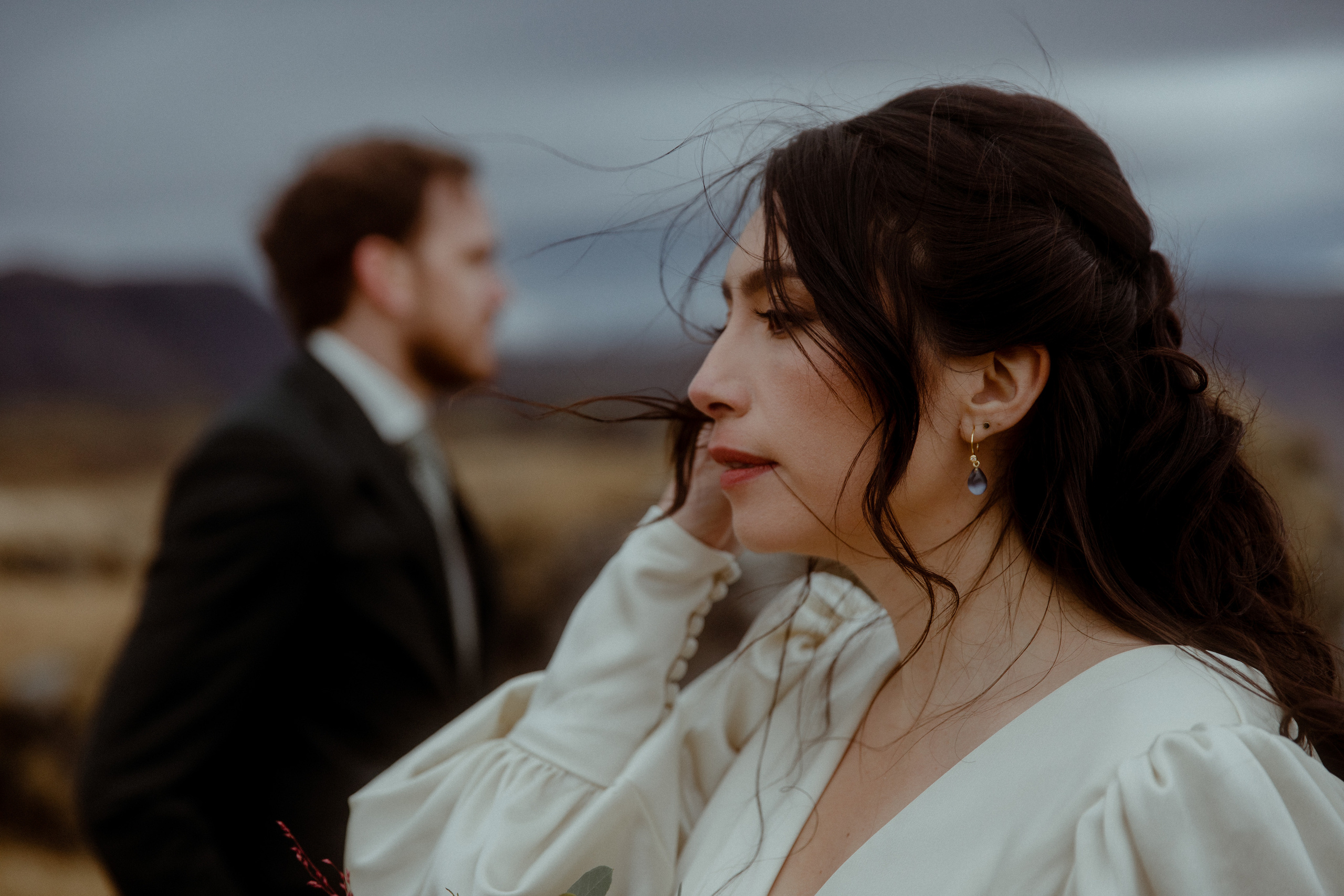Elopement at Snaefellsnes Iceland | Wedding photos with Icelandic horses. Iceland elopement photographer & videographer