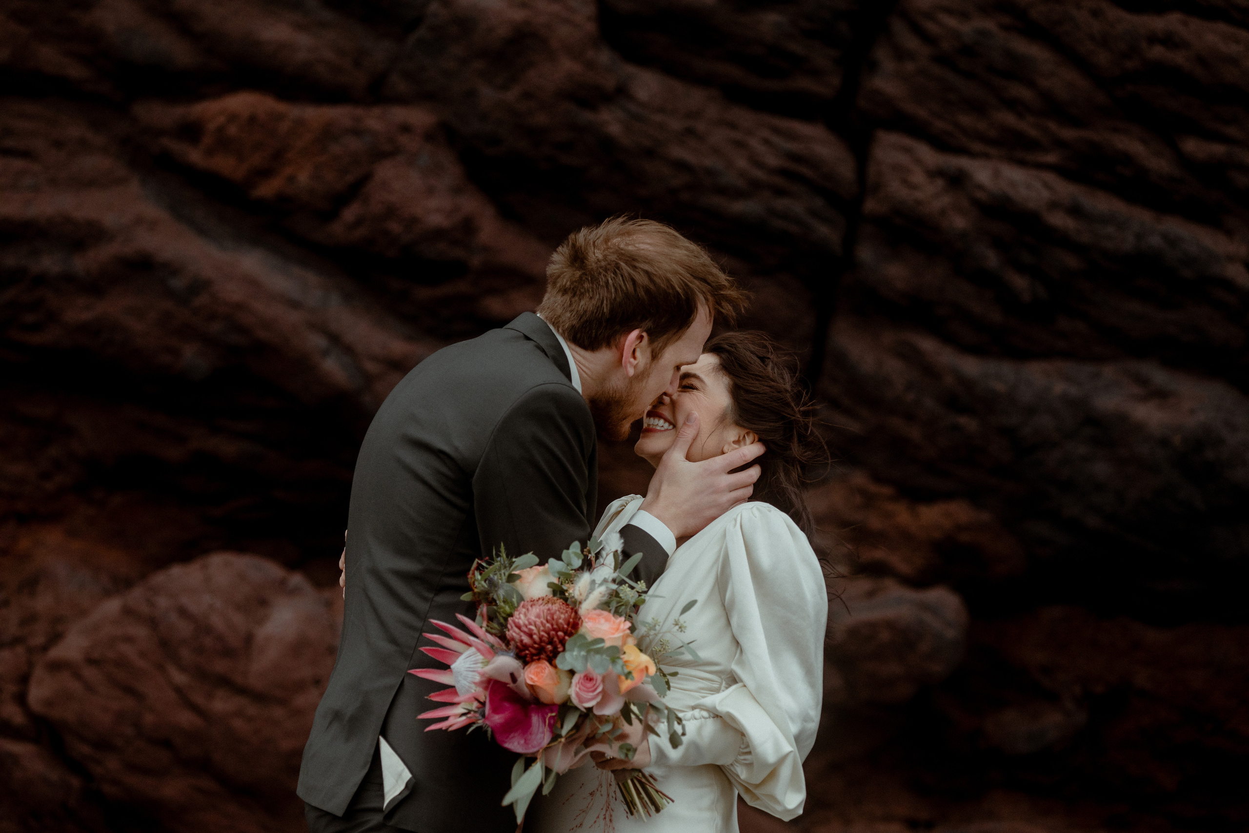 Elopement at Snaefellsnes Iceland | Wedding photos with Icelandic horses. Iceland elopement photographer & videographer
