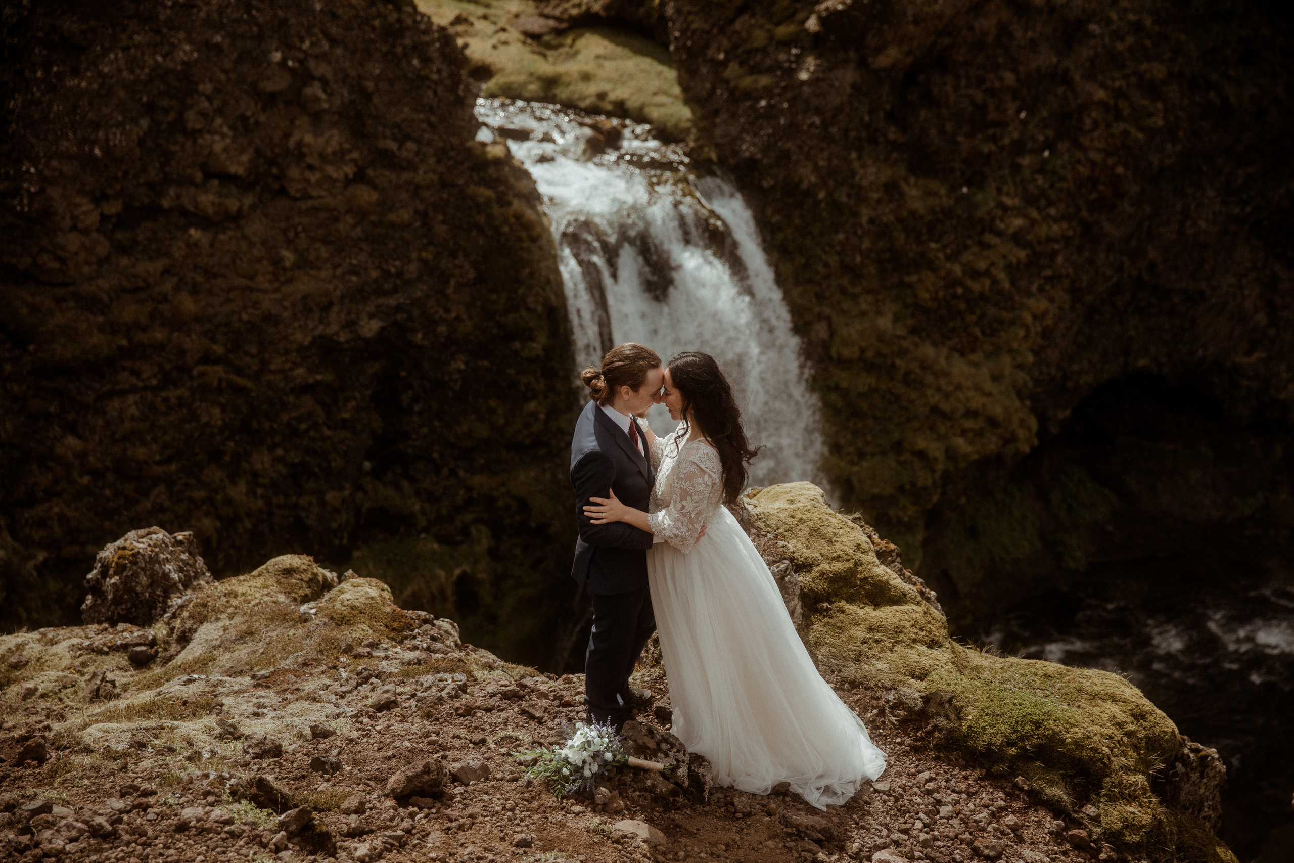 Hiking Iceland Elopement. Iceland elopement photographer & videographer