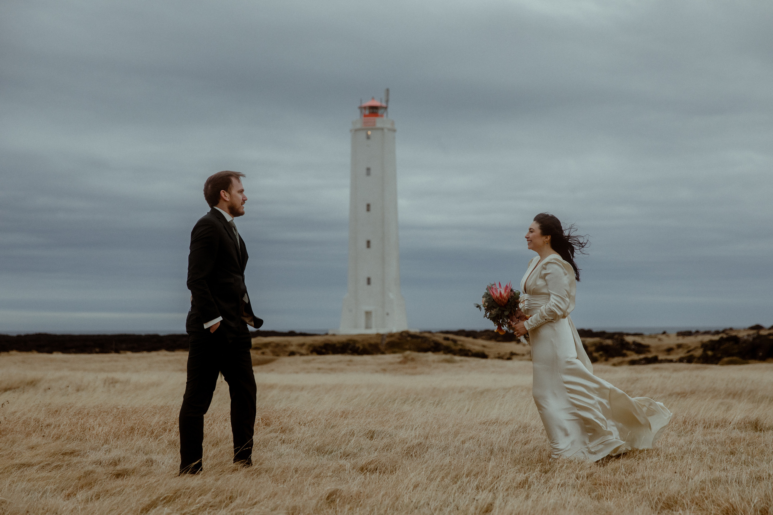 Elopement at Snaefellsnes Iceland | Wedding photos with Icelandic horses. Iceland elopement photographer & videographer