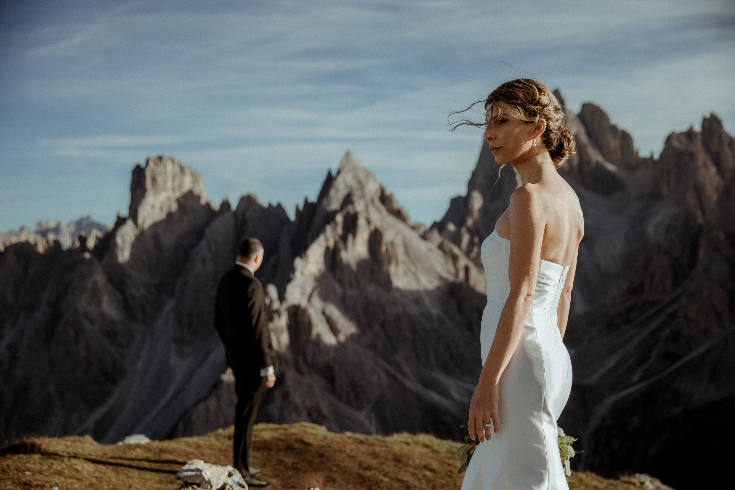 Sunrise Dolomites Elopement. Iceland elopement photographer & videographer