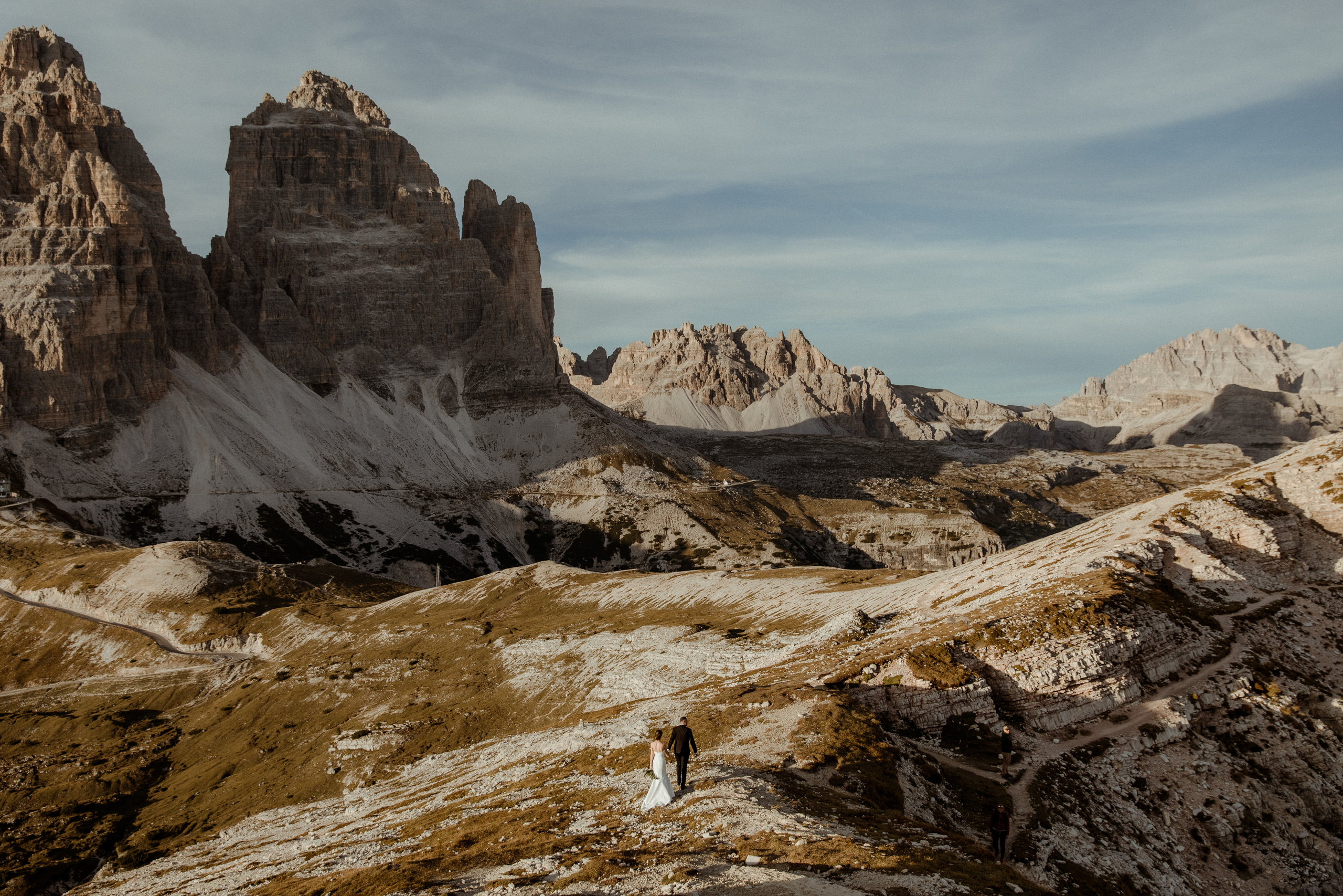 Sunrise Dolomites Elopement. Iceland elopement photographer & videographer