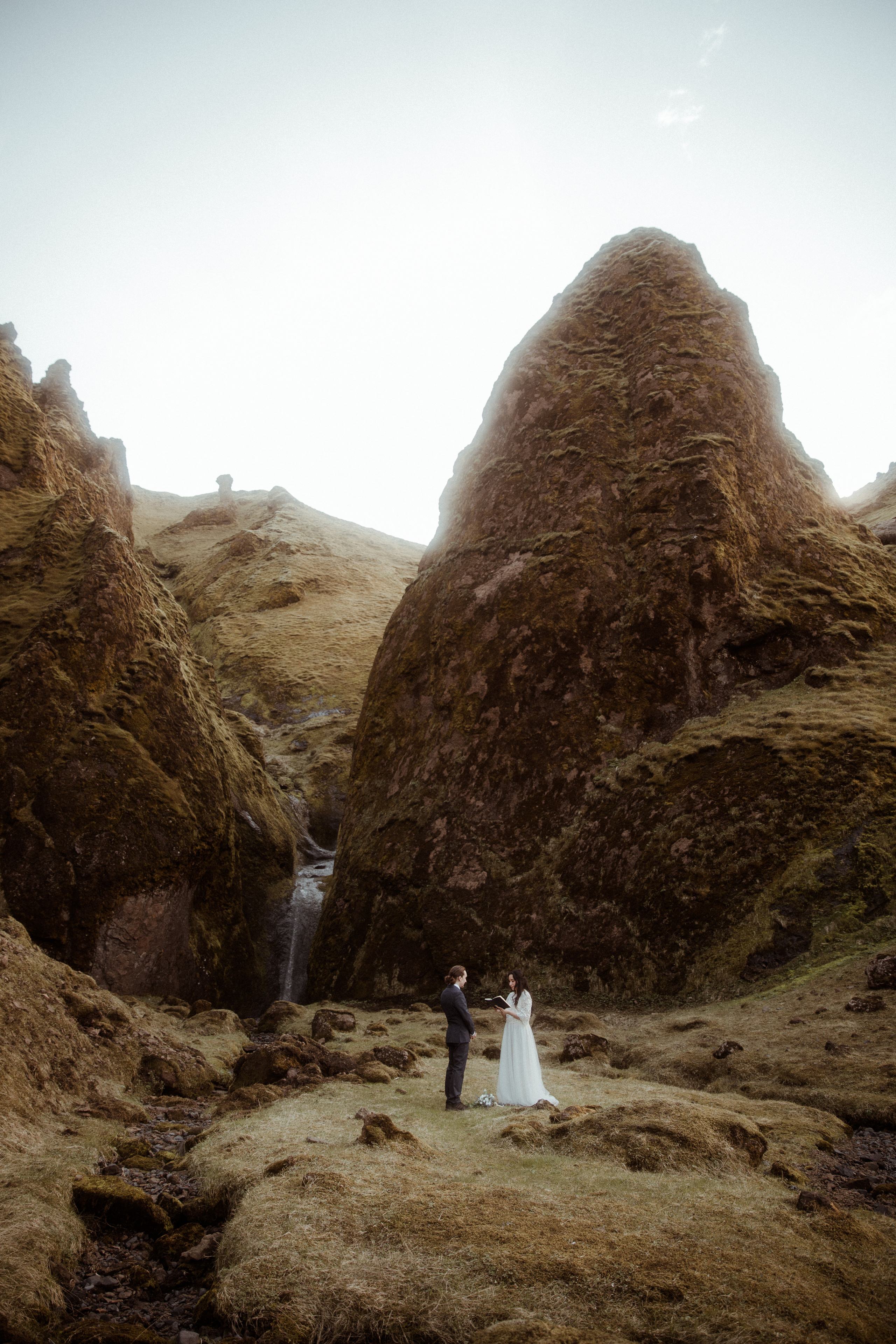 Hiking Iceland Elopement. Iceland elopement photographer & videographer