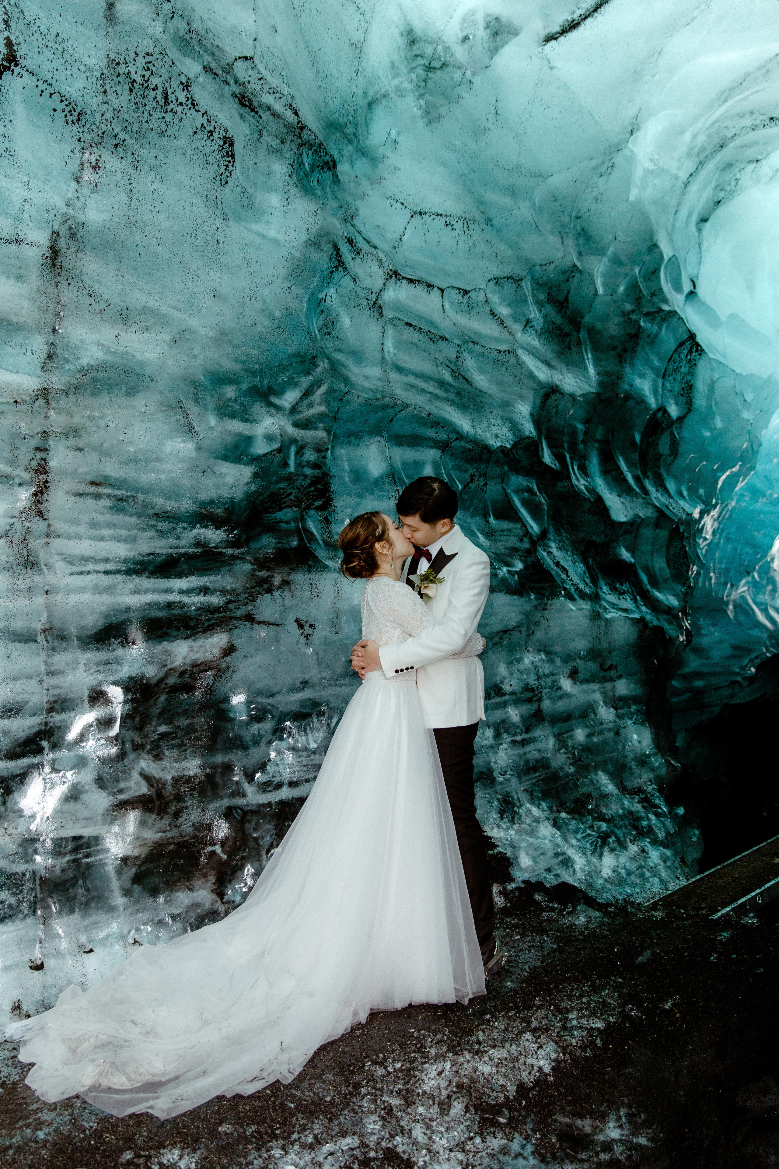 Adventure Ice Cave Elopement in Iceland. Iceland elopement photographer & videographer