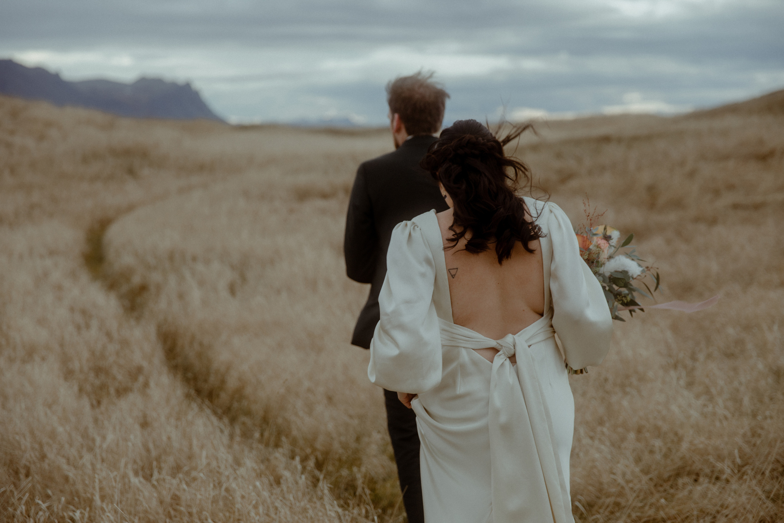 Elopement at Snaefellsnes Iceland | Wedding photos with Icelandic horses. Iceland elopement photographer & videographer