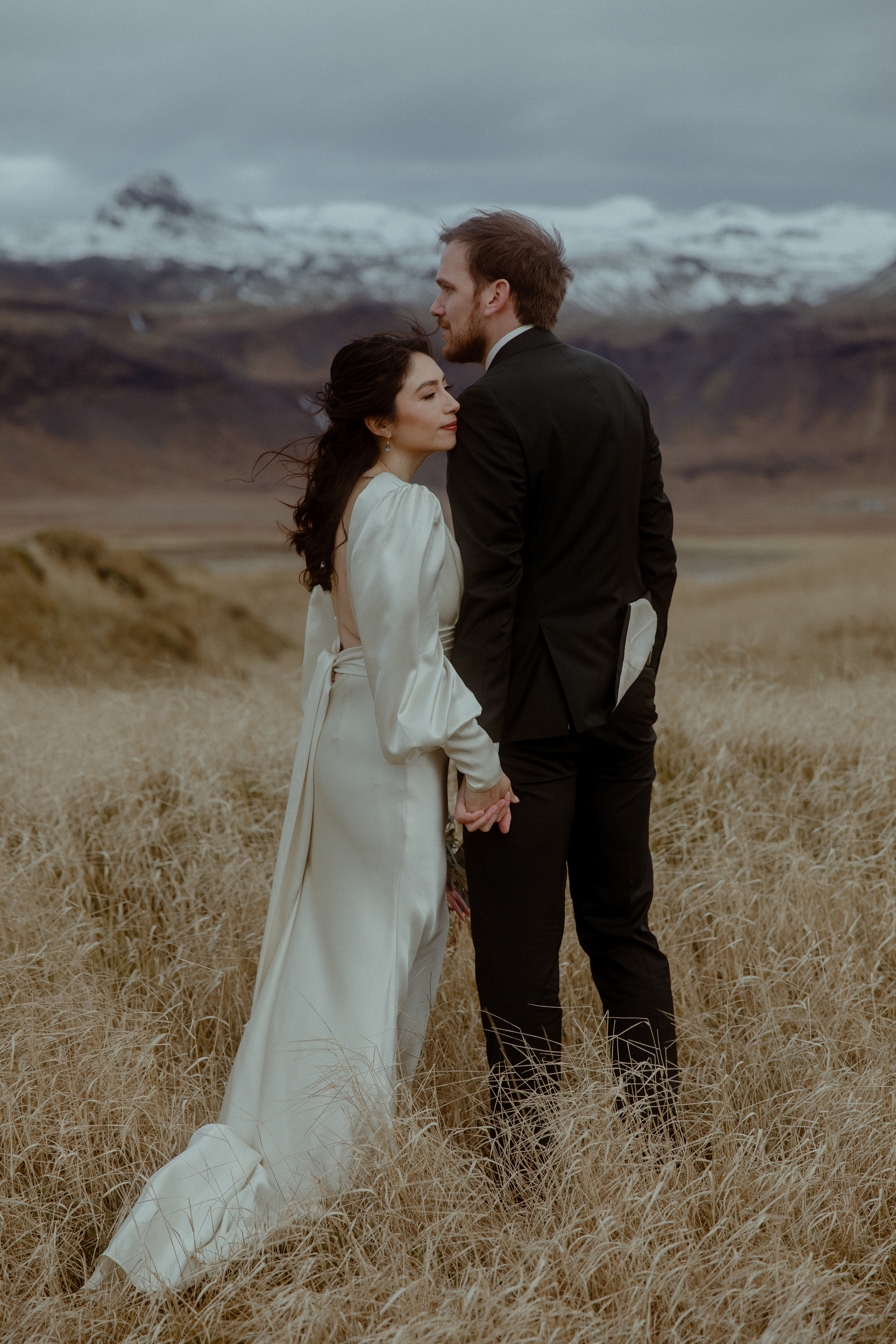 Elopement at Snaefellsnes Iceland | Wedding photos with Icelandic horses. Iceland elopement photographer & videographer