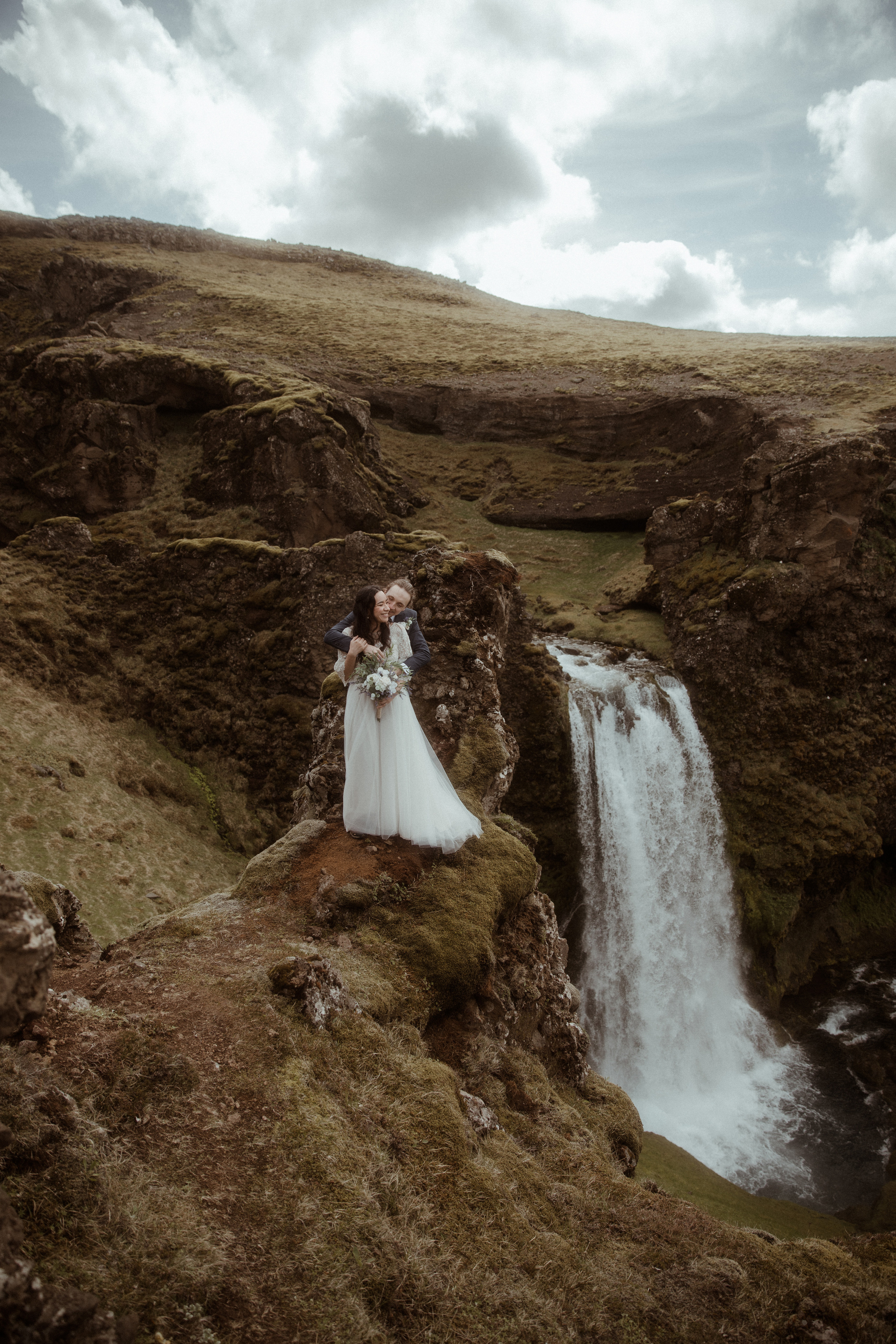 Hiking Iceland Elopement. Iceland elopement photographer & videographer