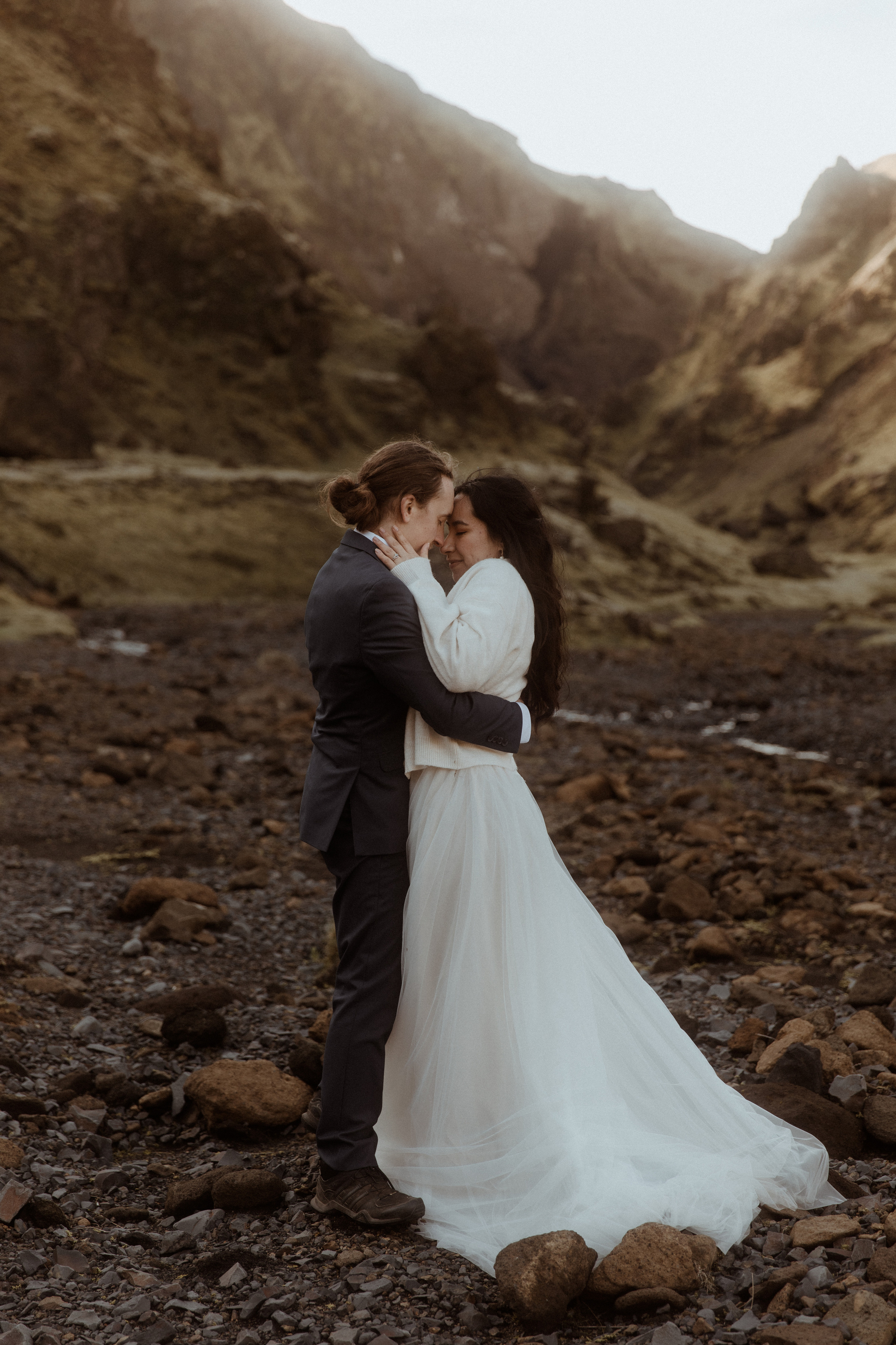 Hiking Iceland Elopement. Iceland elopement photographer & videographer