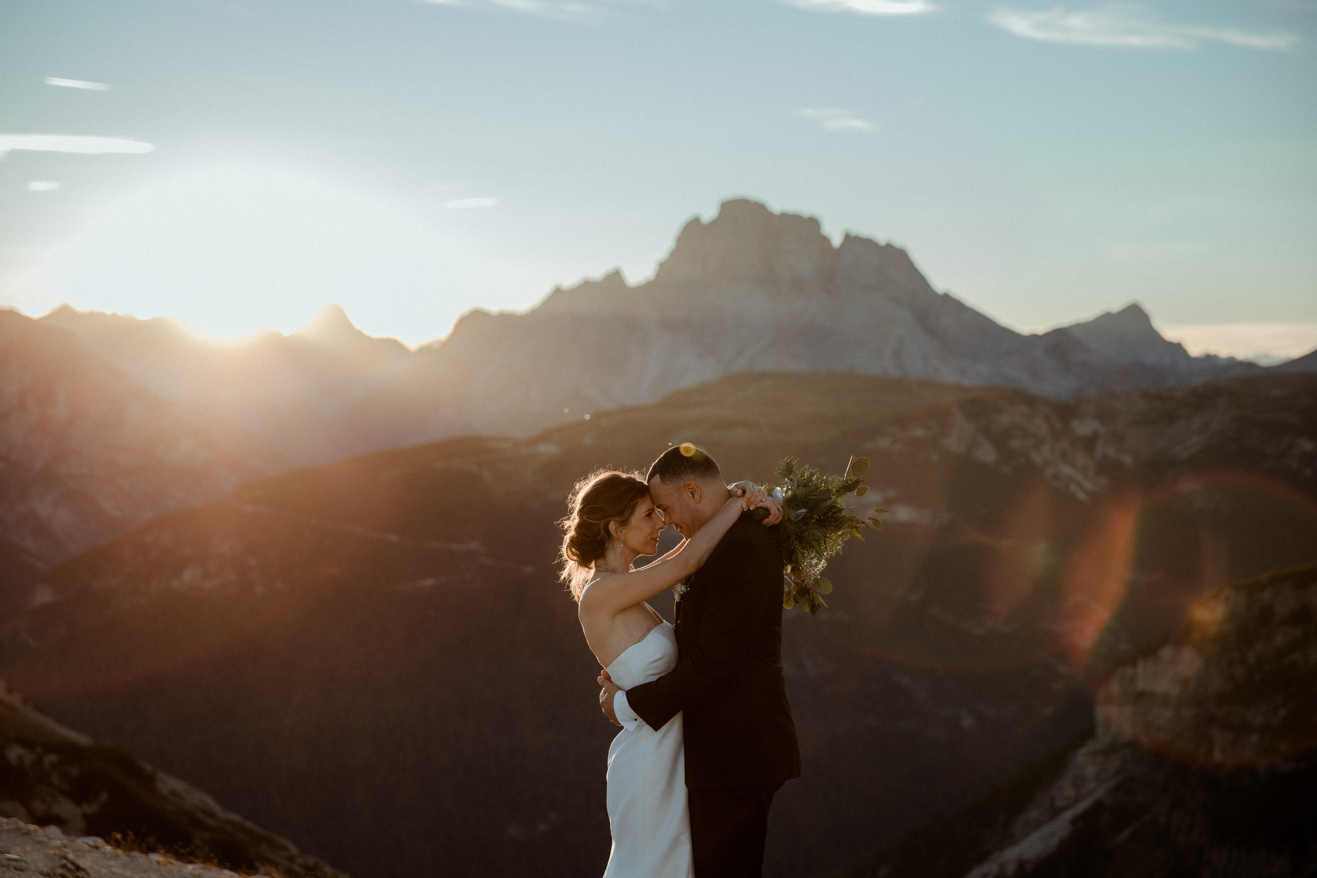 Sunrise Dolomites Elopement. Iceland elopement photographer & videographer