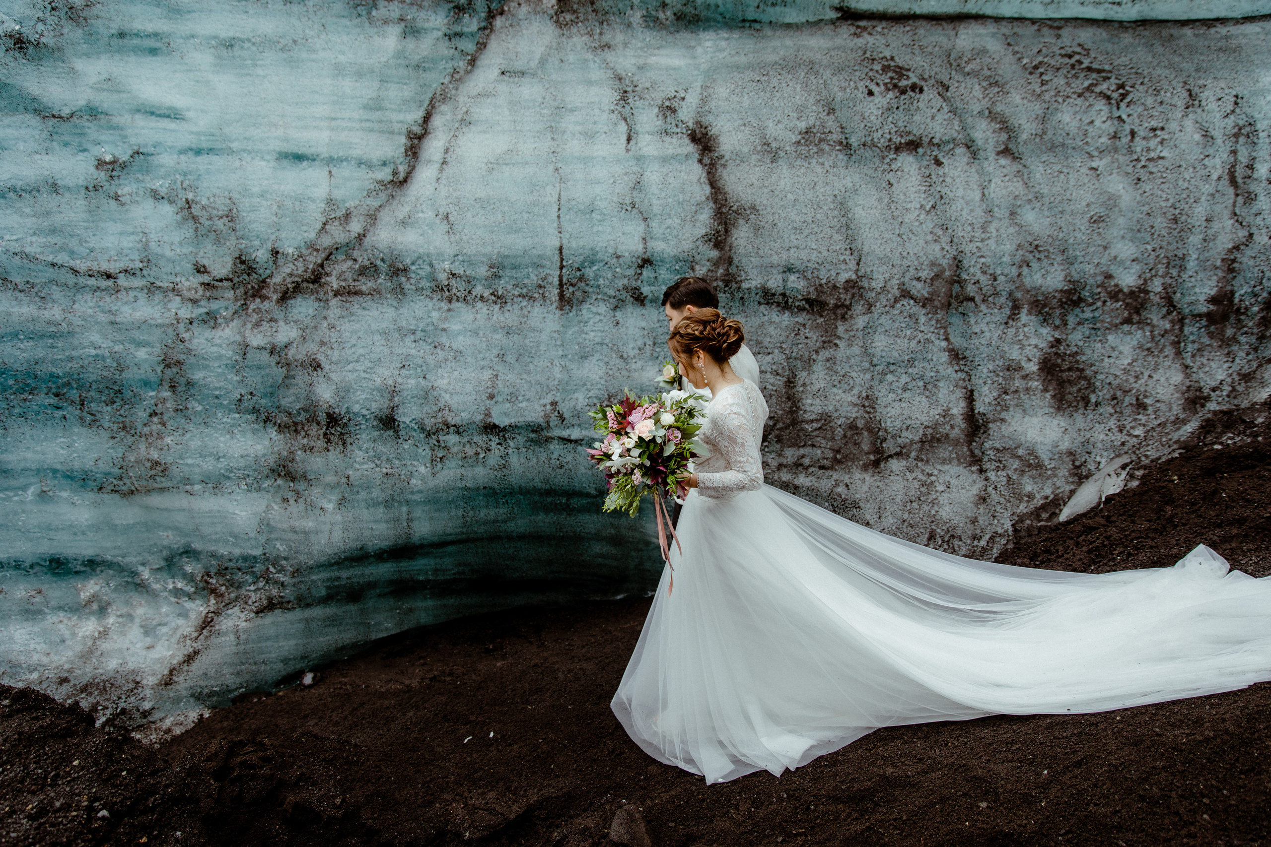 Adventure Ice Cave Elopement in Iceland. Iceland elopement photographer & videographer