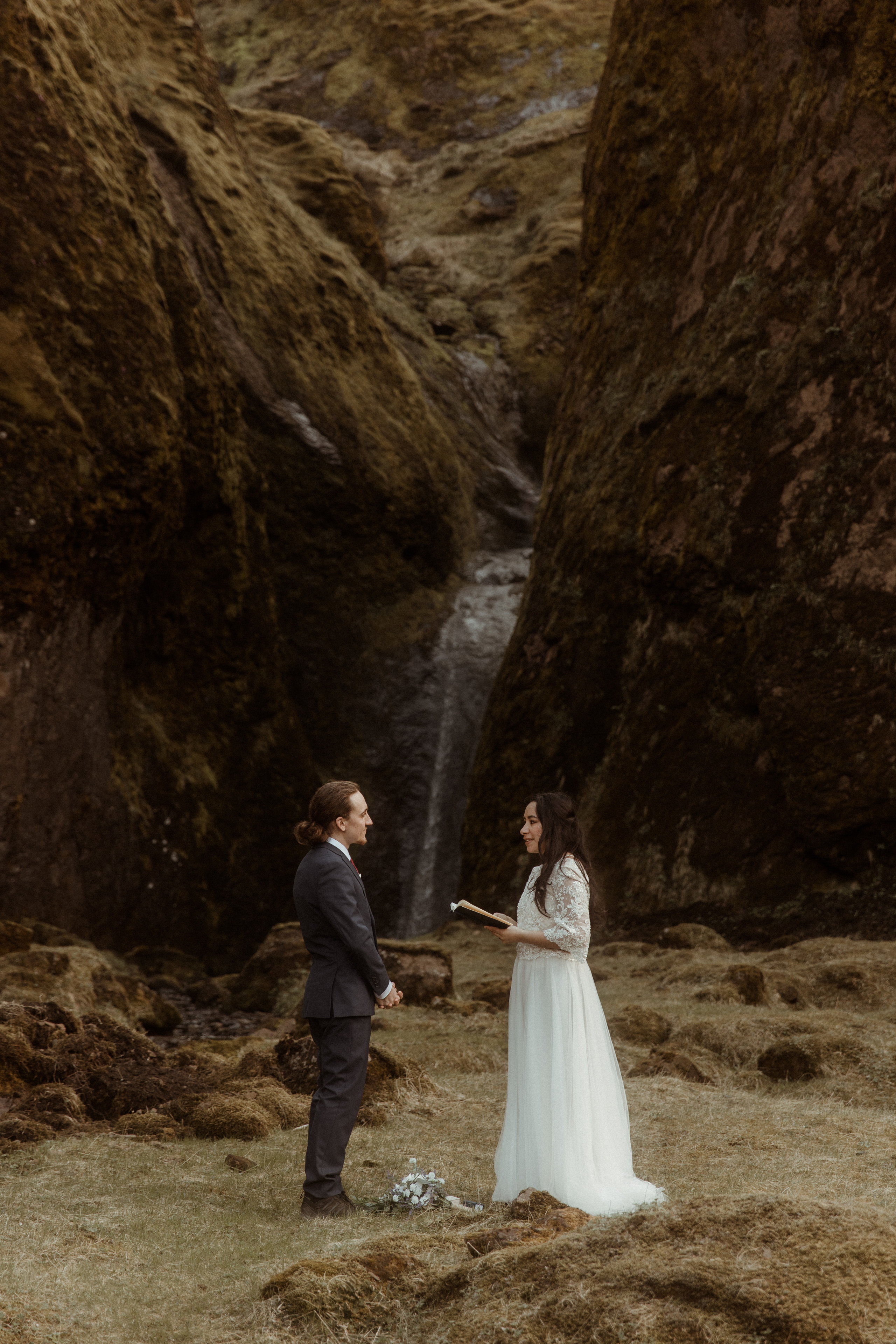 Hiking Iceland Elopement. Iceland elopement photographer & videographer