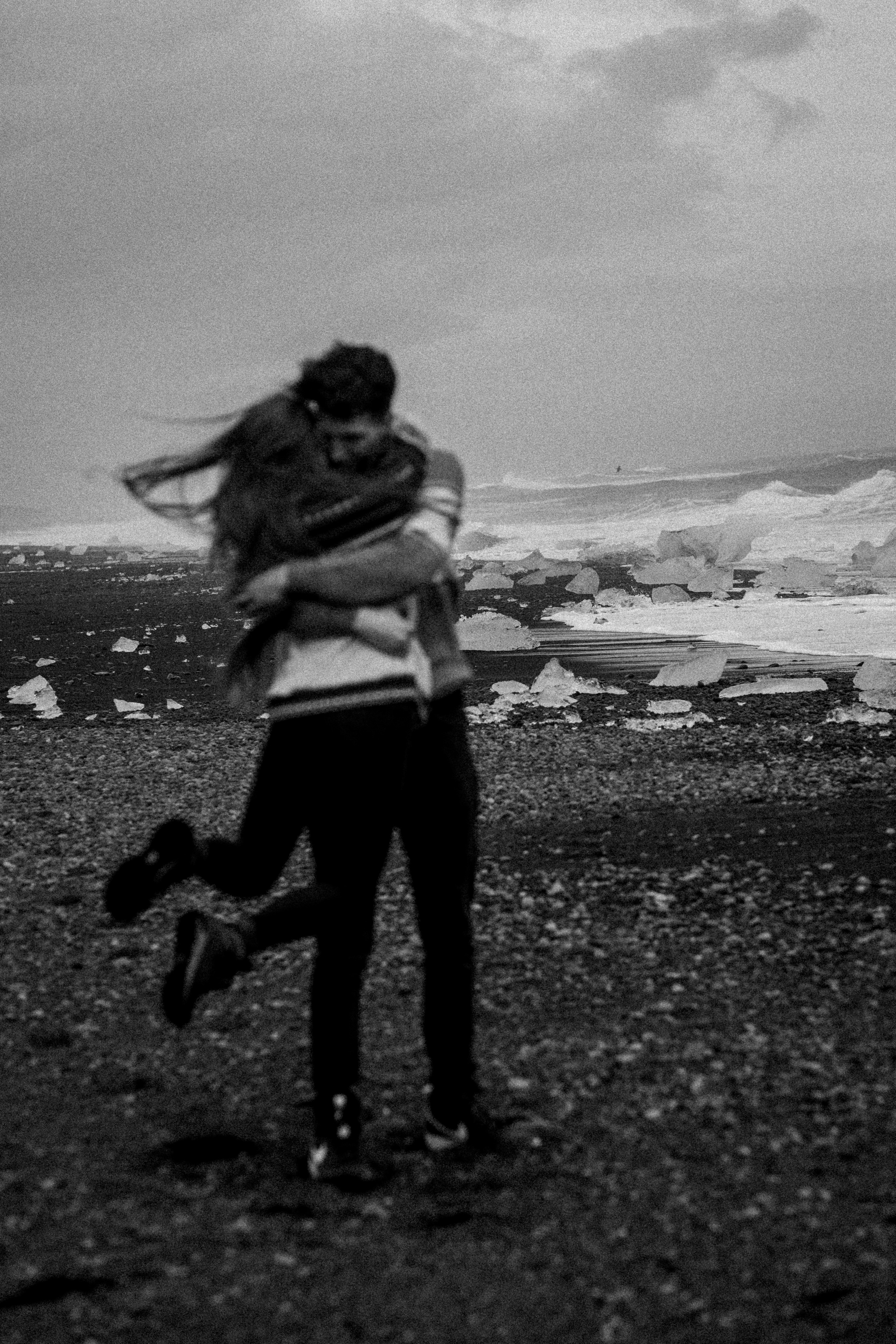 Couple photoshoot in front of volcano eruption in Iceland. Iceland elopement photographer & videographer