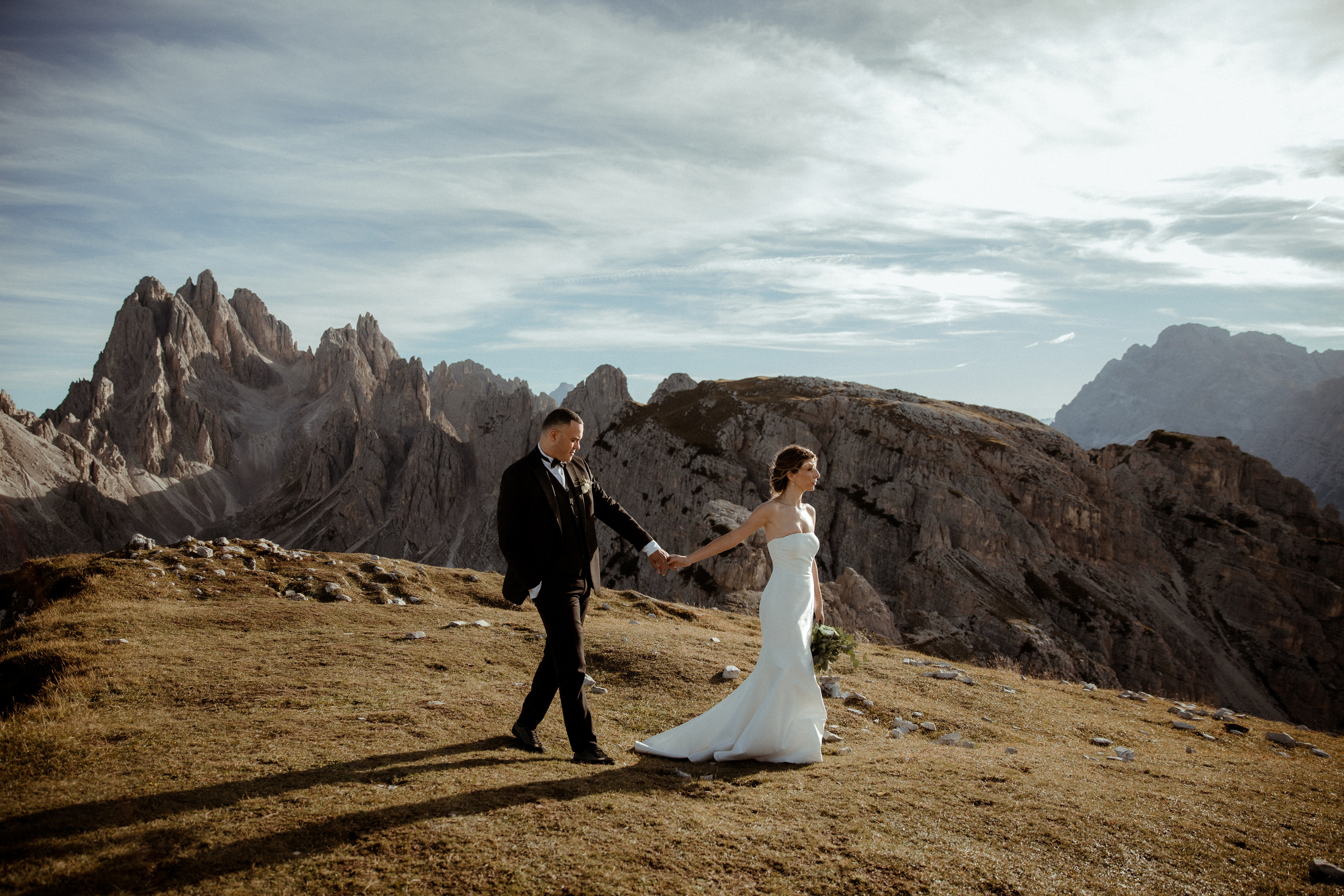 Sunrise Dolomites Elopement. Iceland elopement photographer & videographer