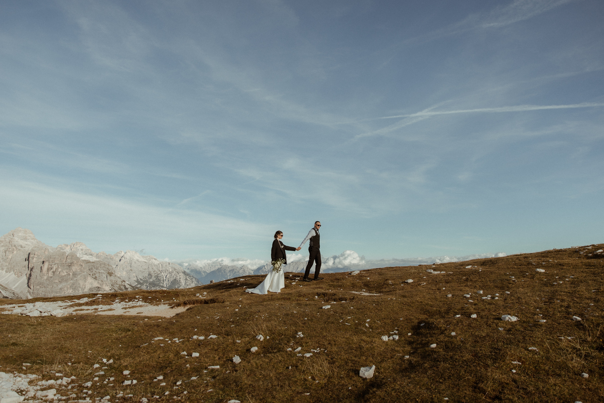 Sunrise Dolomites Elopement. Iceland elopement photographer & videographer
