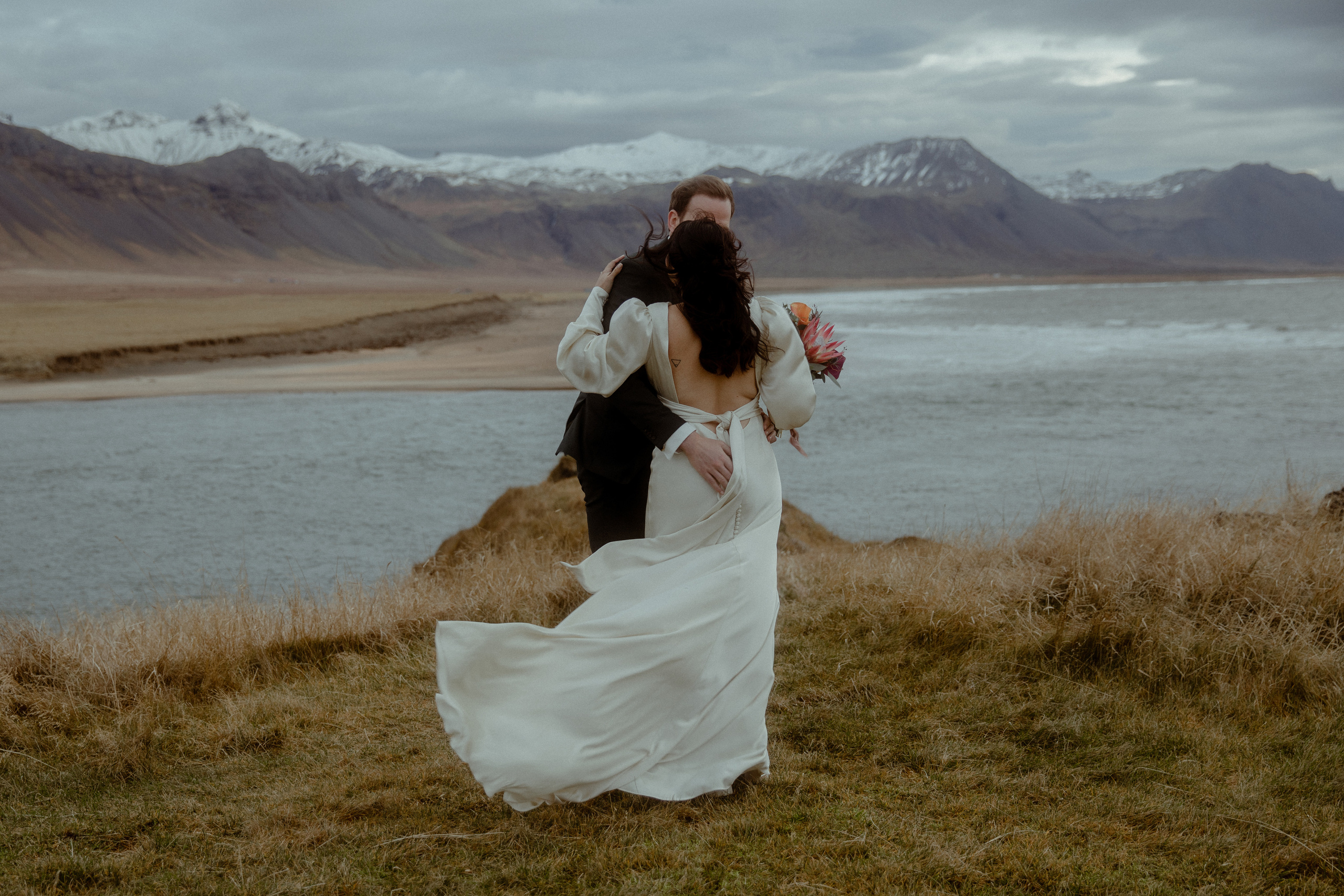 Elopement at Snaefellsnes Iceland | Wedding photos with Icelandic horses. Iceland elopement photographer & videographer