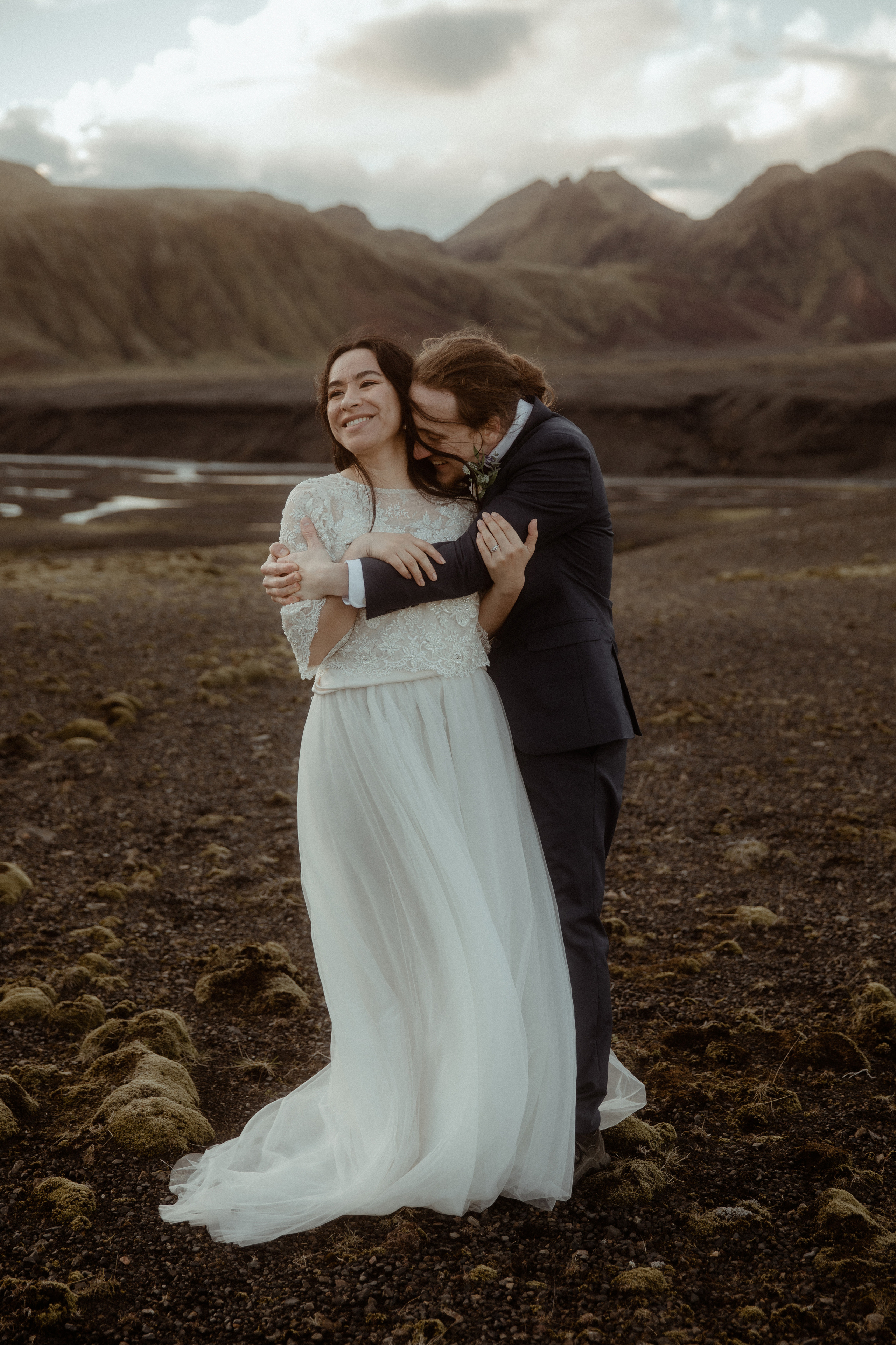 Hiking Iceland Elopement. Iceland elopement photographer & videographer