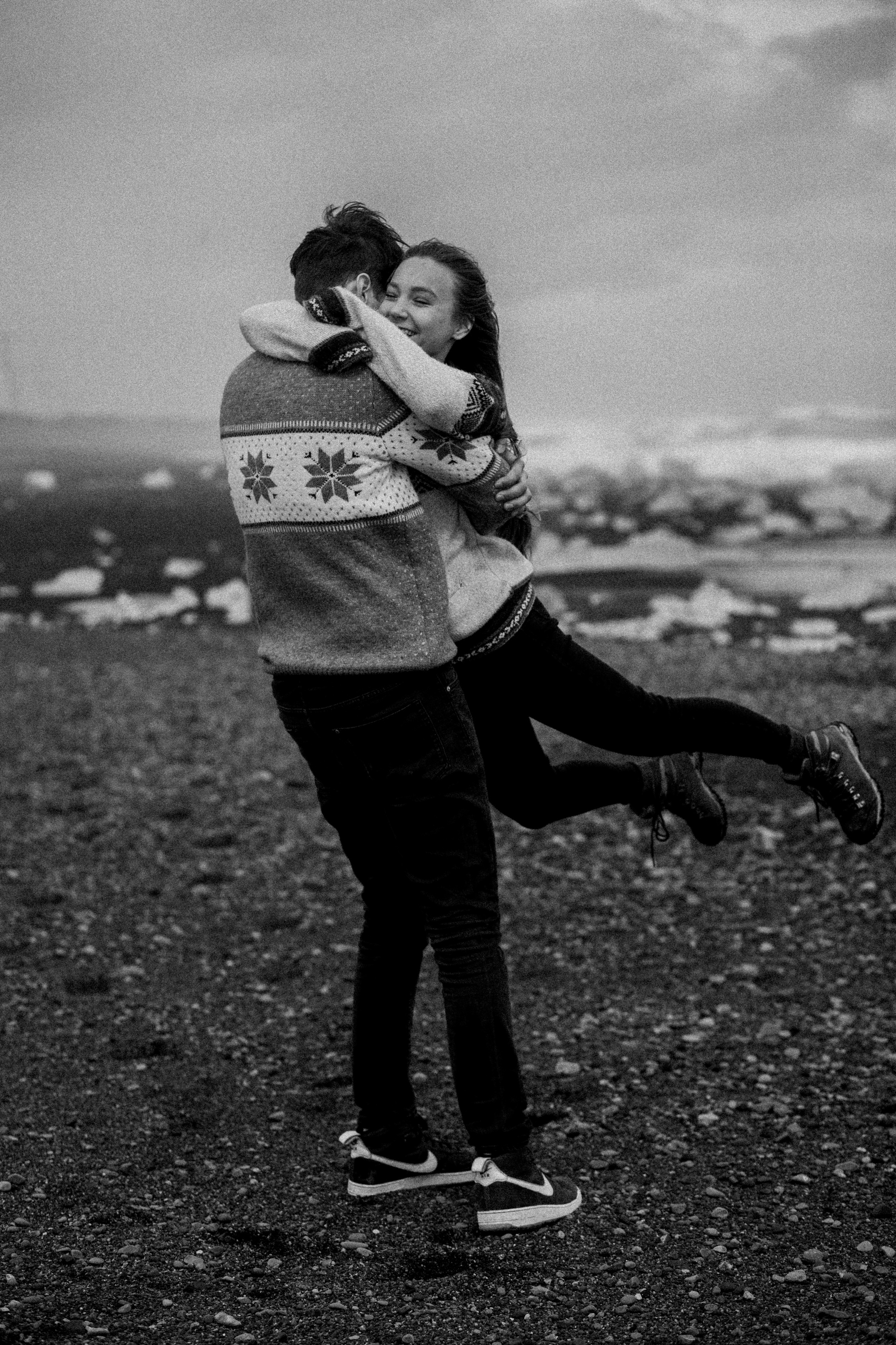 Couple photoshoot in front of volcano eruption in Iceland. Iceland elopement photographer & videographer