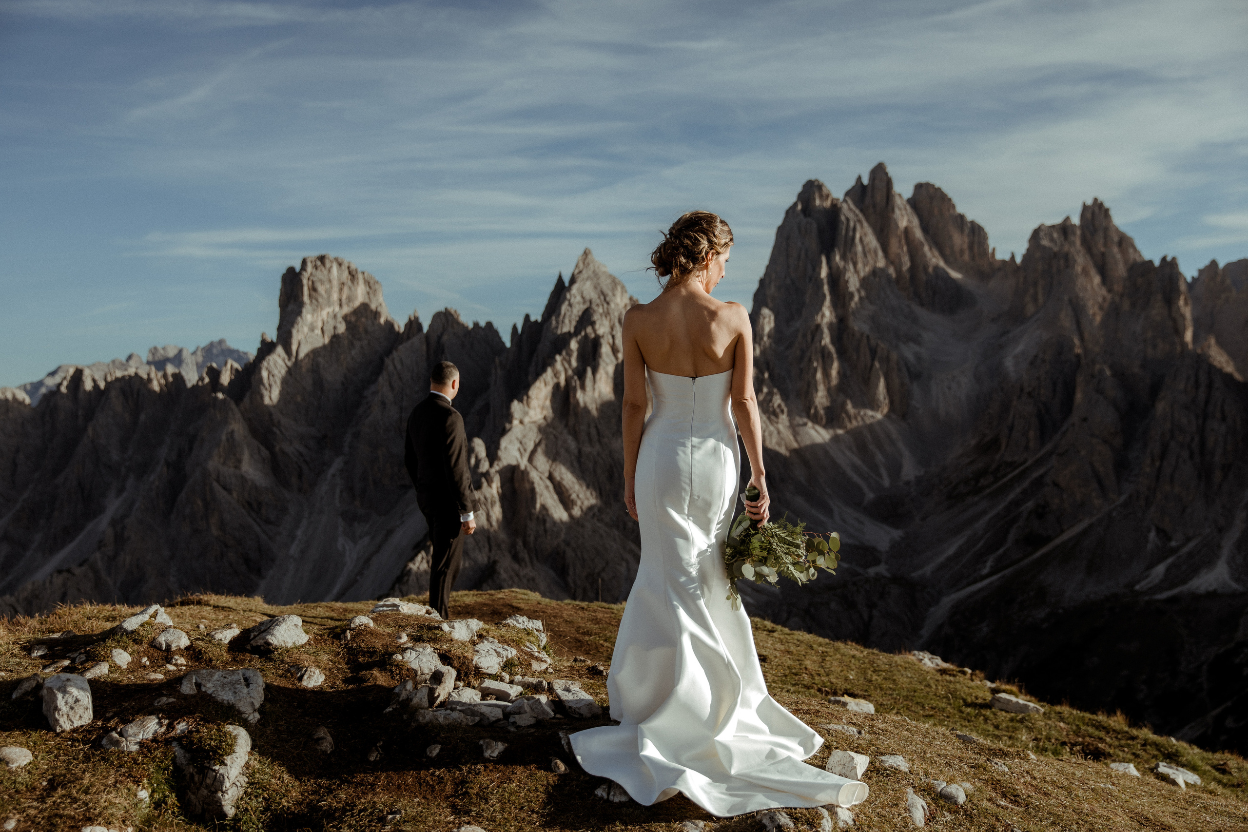 Sunrise Dolomites Elopement. Iceland elopement photographer & videographer