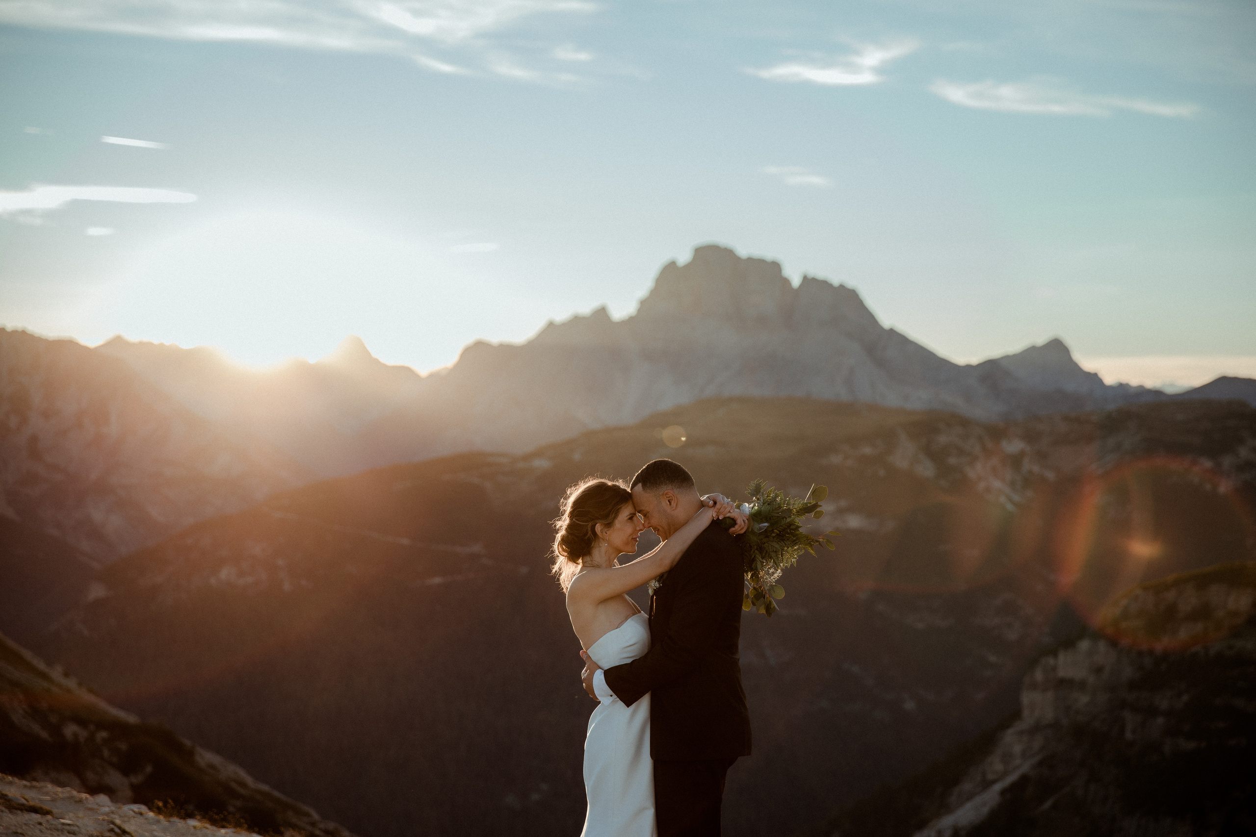 Sunrise Dolomites Elopement. Iceland elopement photographer & videographer