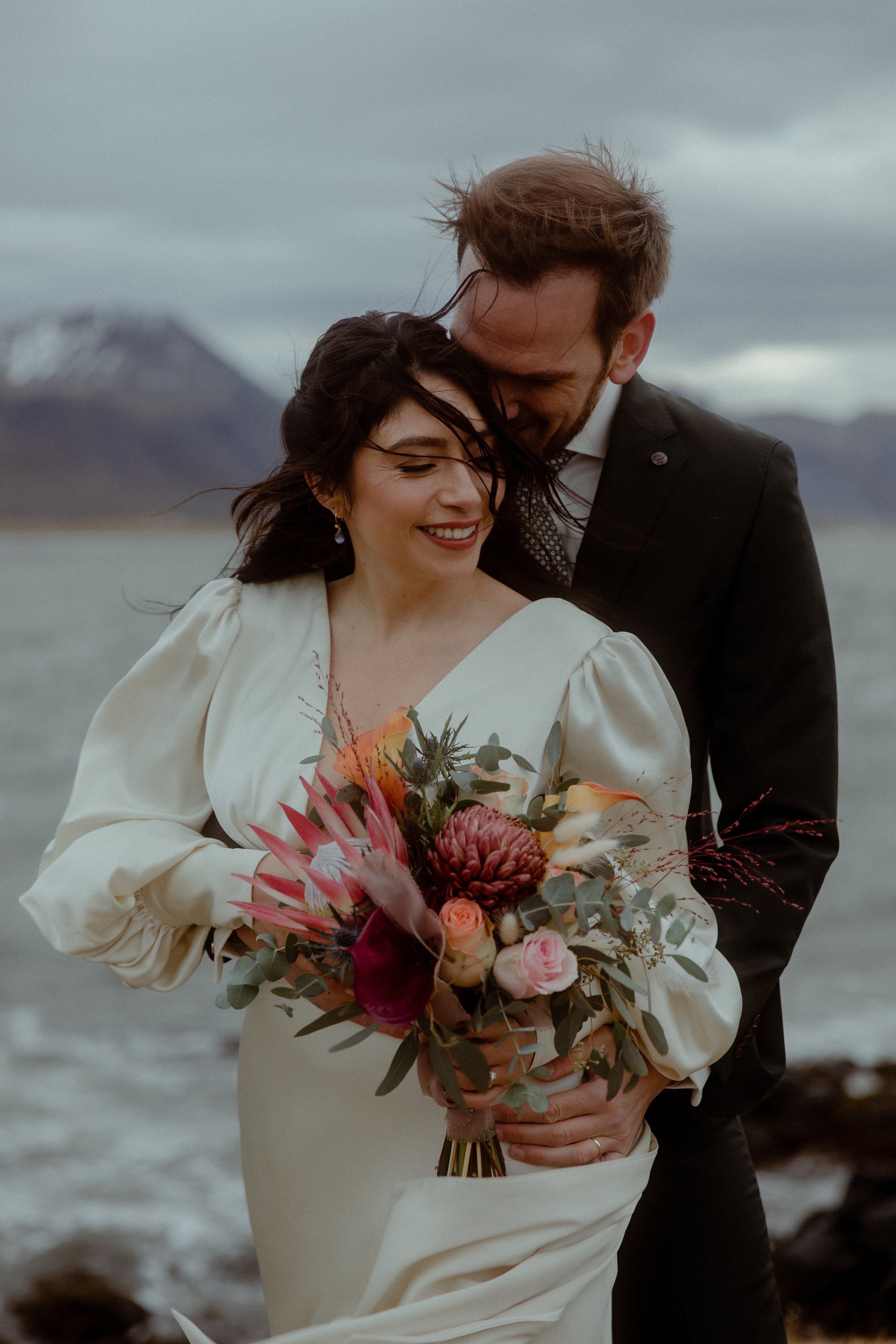 Elopement at Snaefellsnes Iceland | Wedding photos with Icelandic horses. Iceland elopement photographer & videographer
